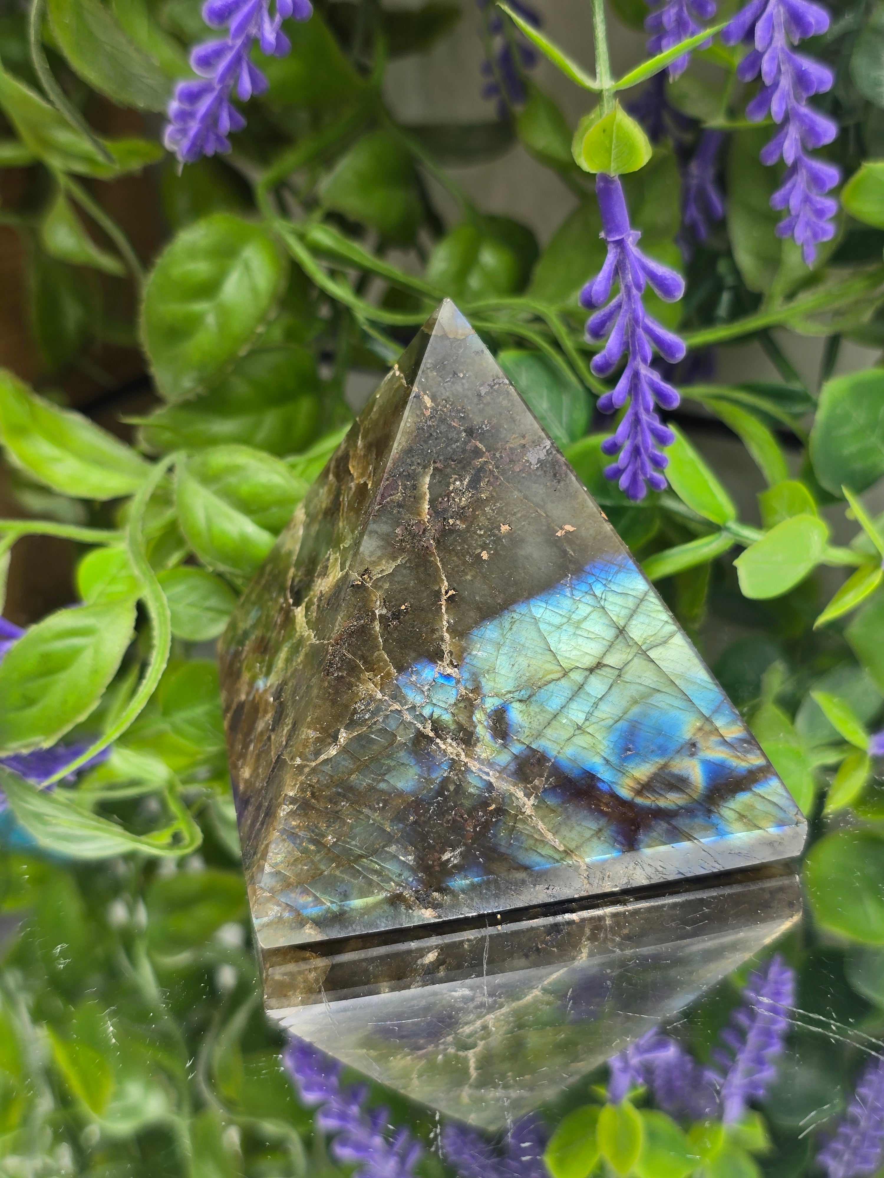 Labradorite “Stone of Magic Transformation & Protection” Pyramid Crystal Wellness