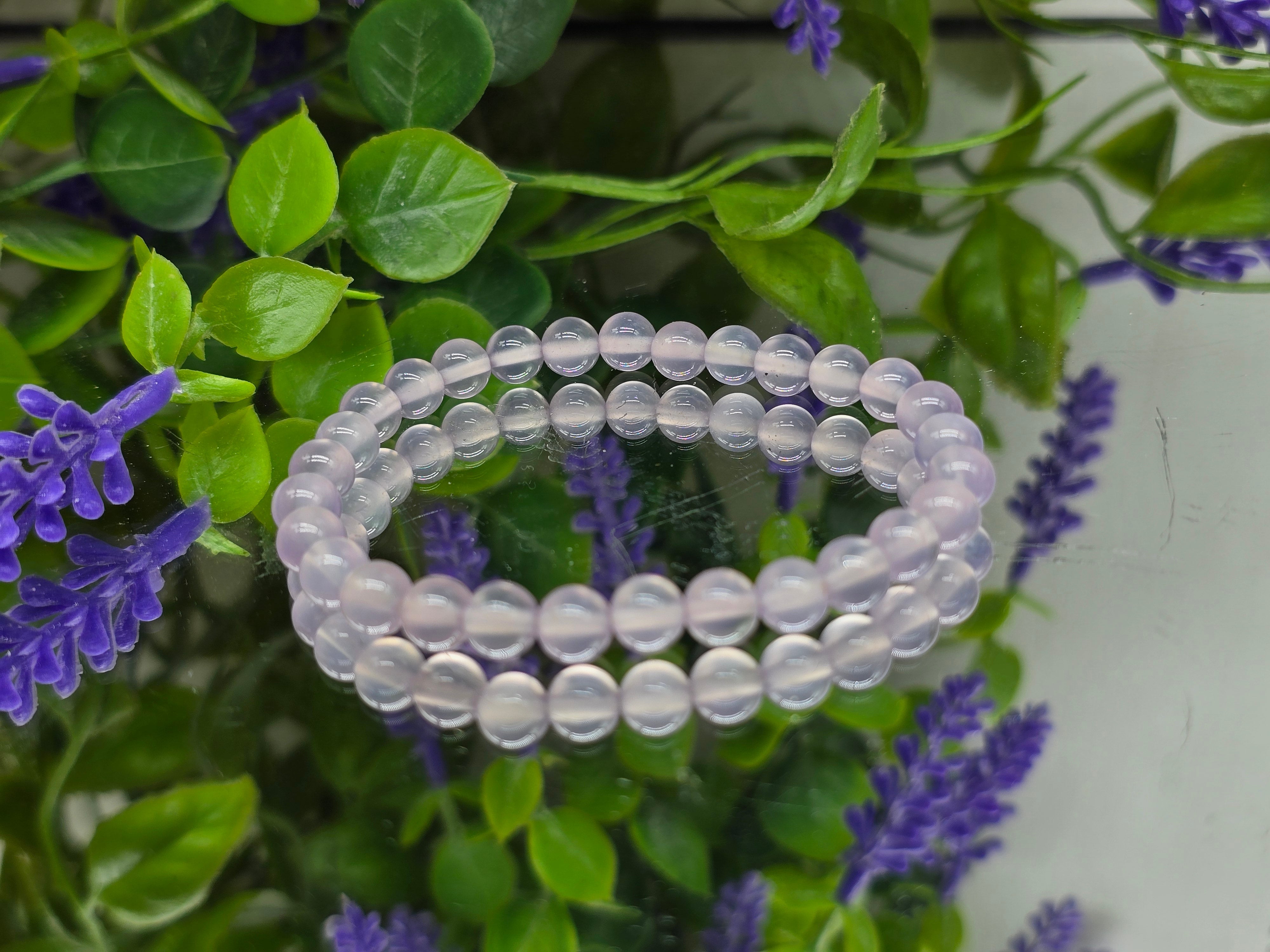 Natural Purple Agate Beads Bracelet - Peace, Emotional balance & Inner strength Crystal Wellness