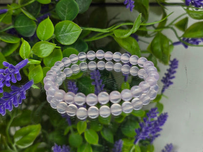 Natural Purple Agate Beads Bracelet - Peace, Emotional balance & Inner strength Crystal Wellness