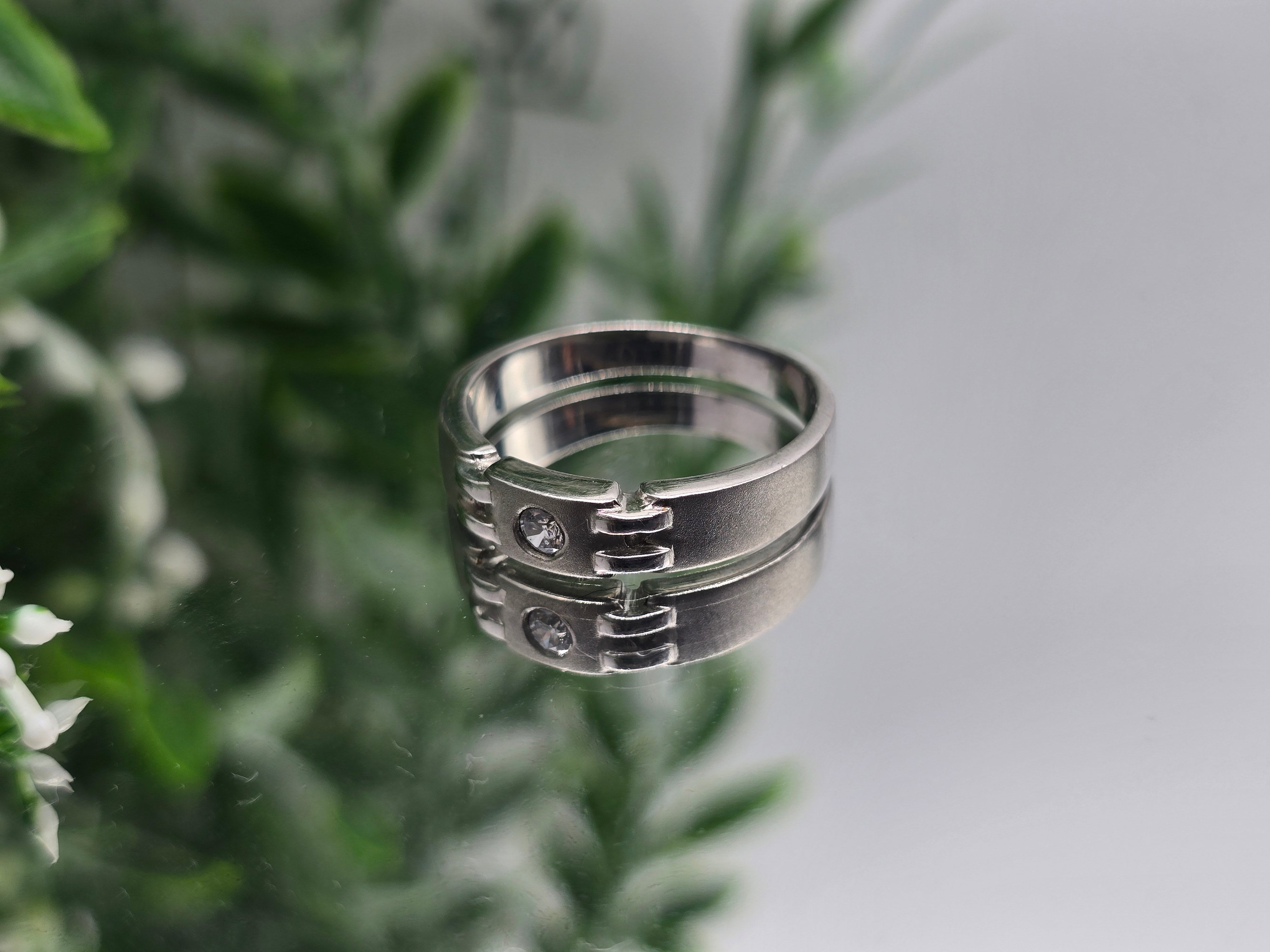 White Zircon Sterling Silver Ring – Radiance for Every Moment Crystal Wellness