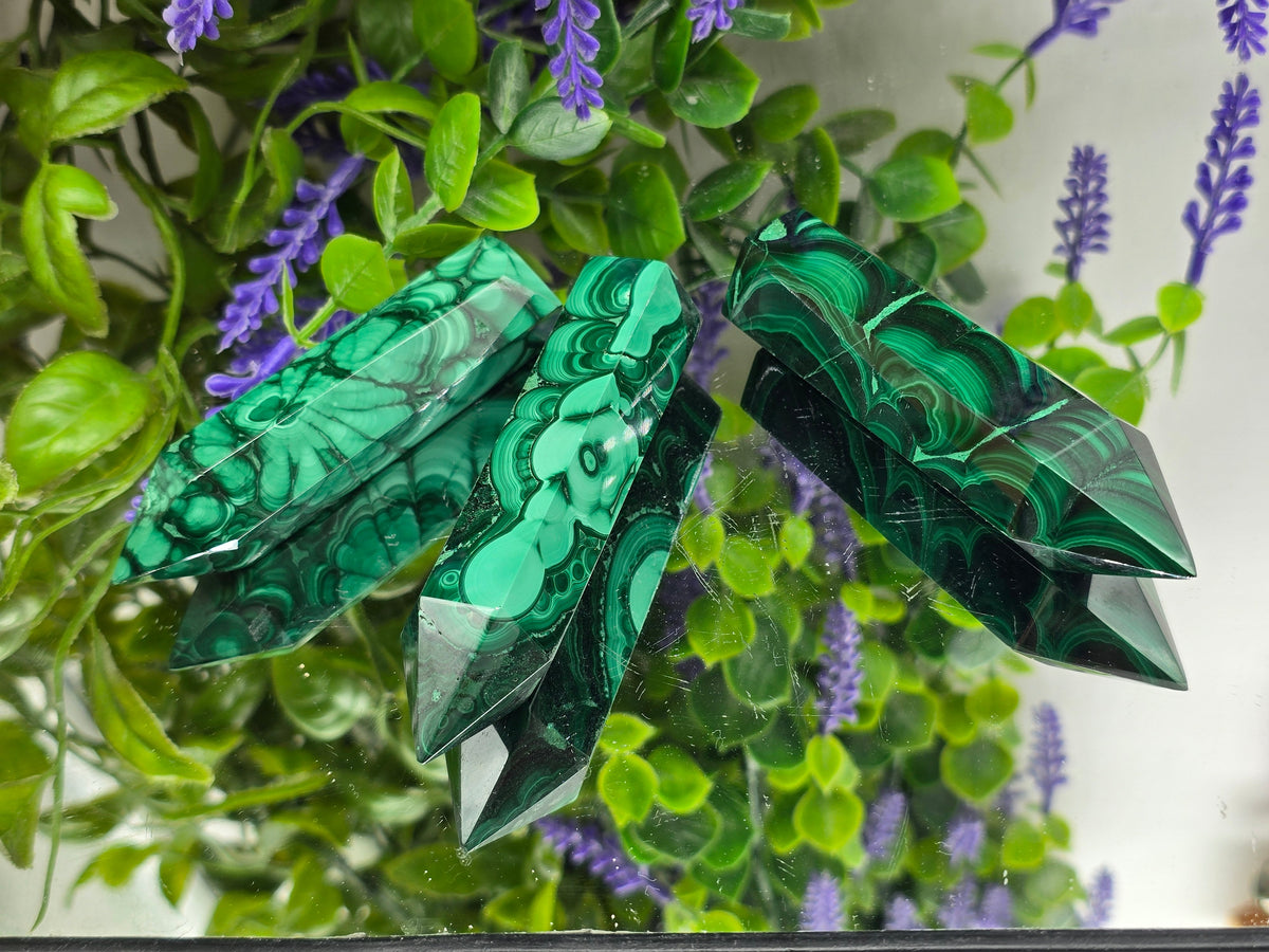 Malachite Tower – High Grade Quality | Stone of Protection, Mirror of the Soul & Heart Healing Crystal Wellness