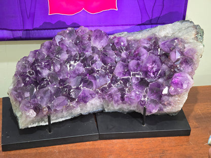 AAA Premium Deep Purple Amethyst Cluster – Spiritual Protection, Inner Peace, and Higher Wisdom Crystal Wellness