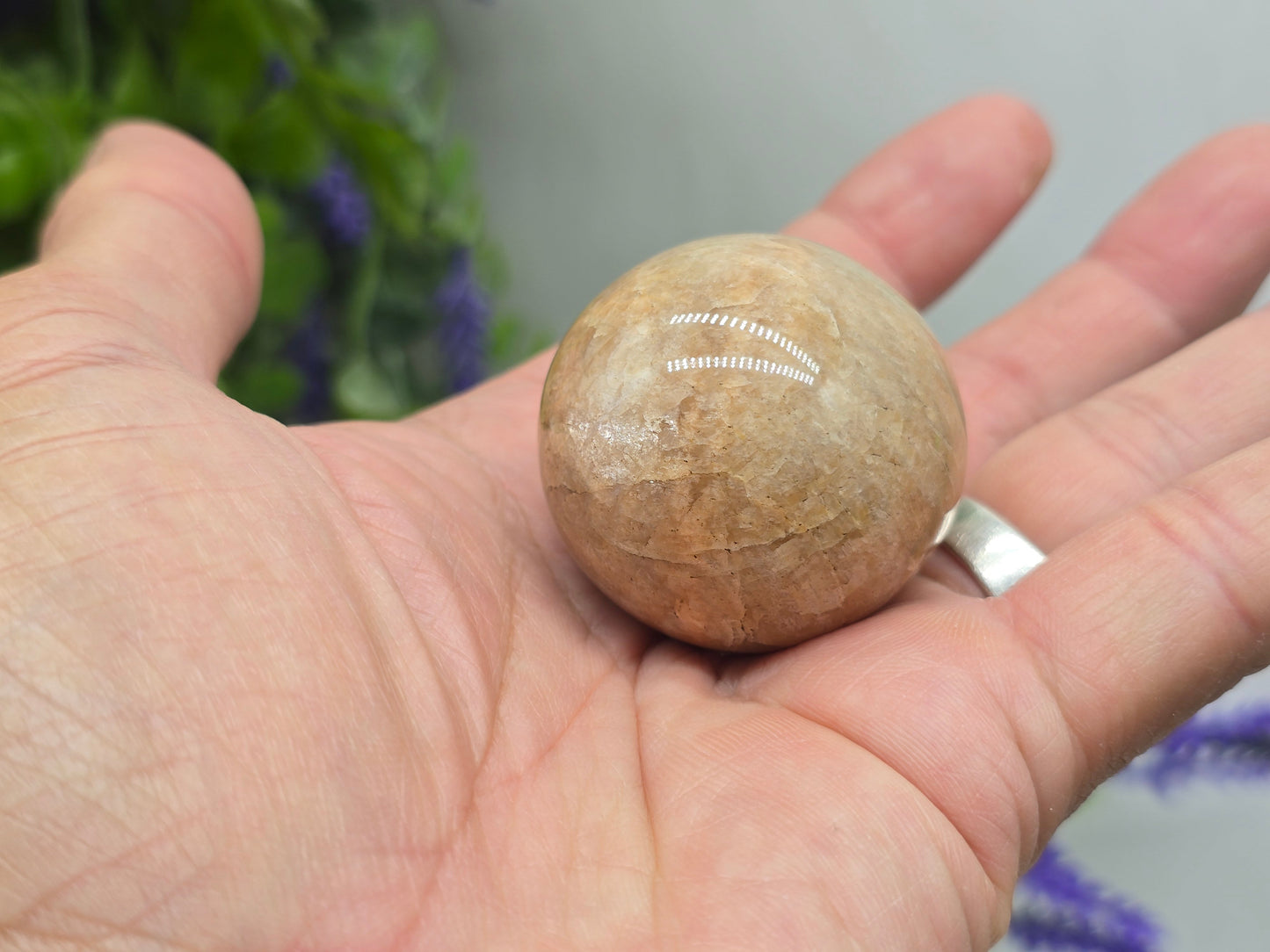Peach Moonstone Sphere – Stone of Divine Feminine Calm & Emotional Renewal Crystal Wellness