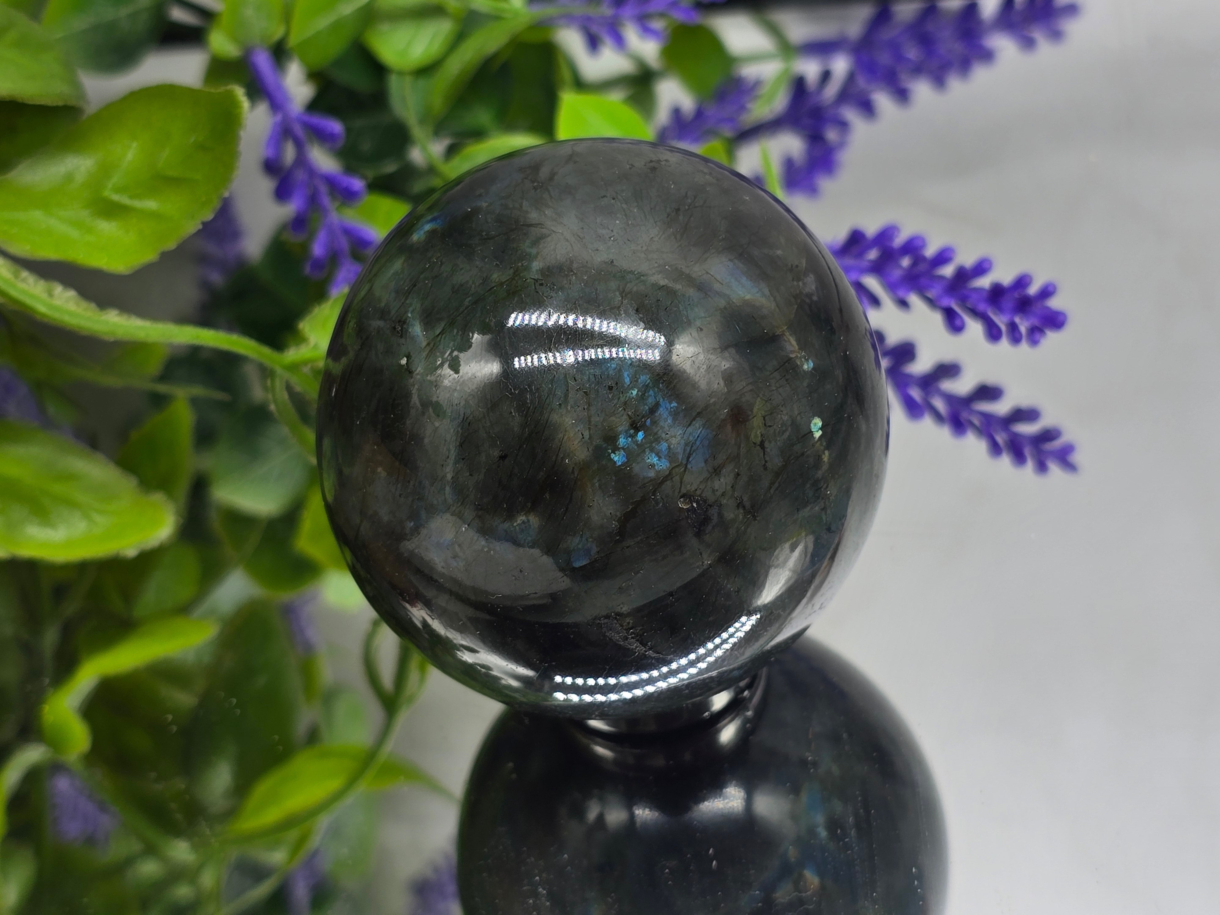 Mystic Aurora — Labradorite Sphere 6cm Crystal Wellness