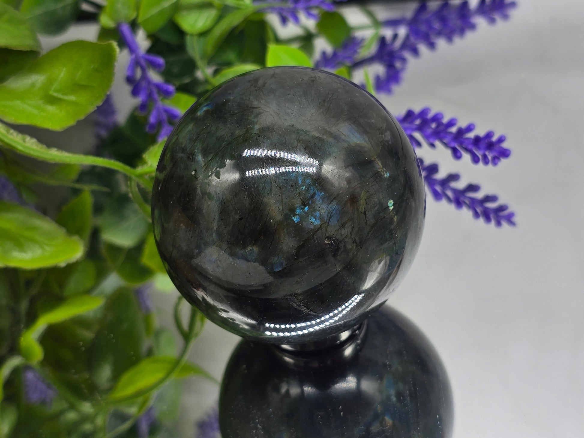 Mystic Aurora — Labradorite Sphere 6cm Crystal Wellness