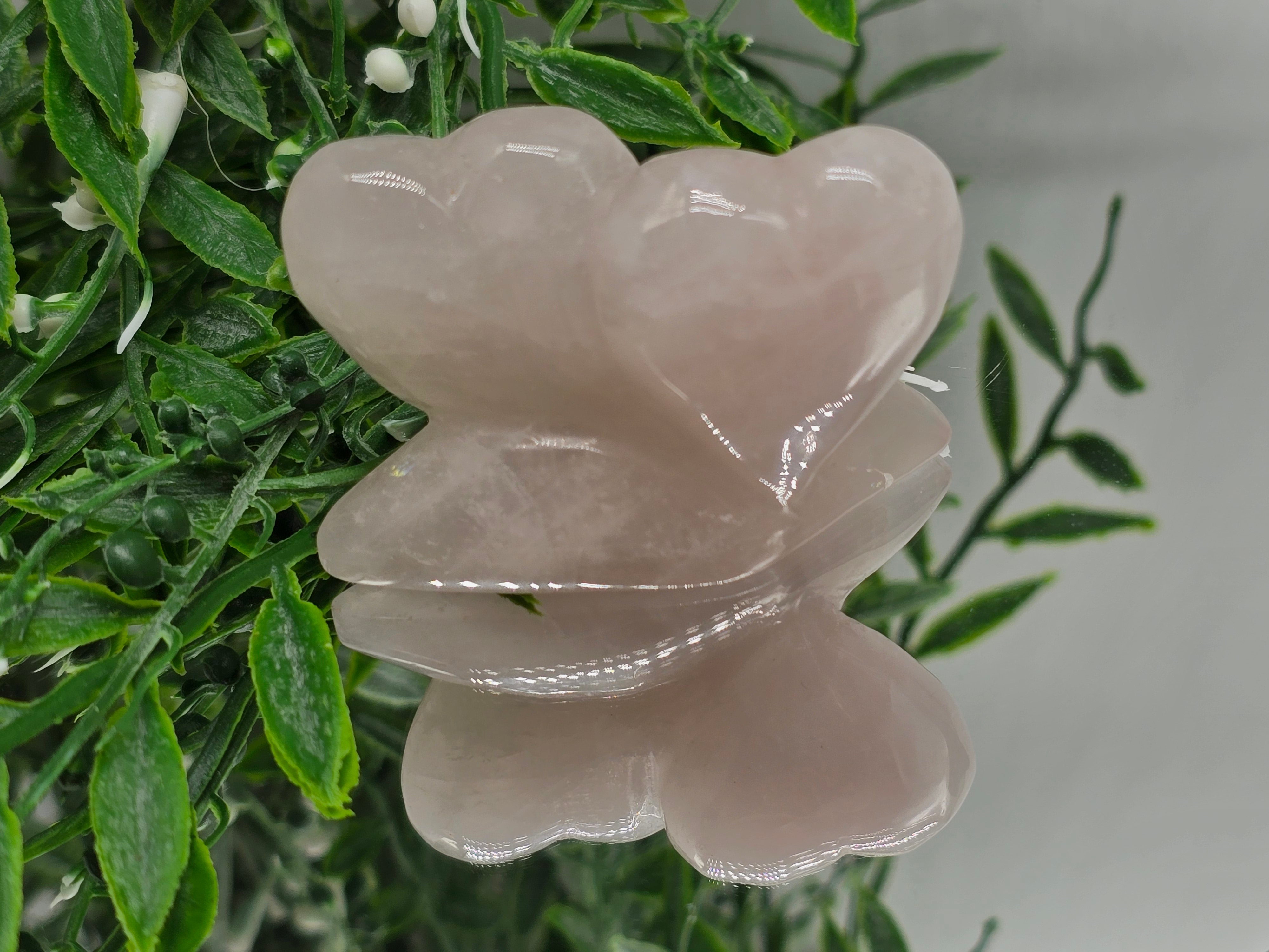 Twin Hearts Rose Quartz 6x4x3cm Crystal Wellness
