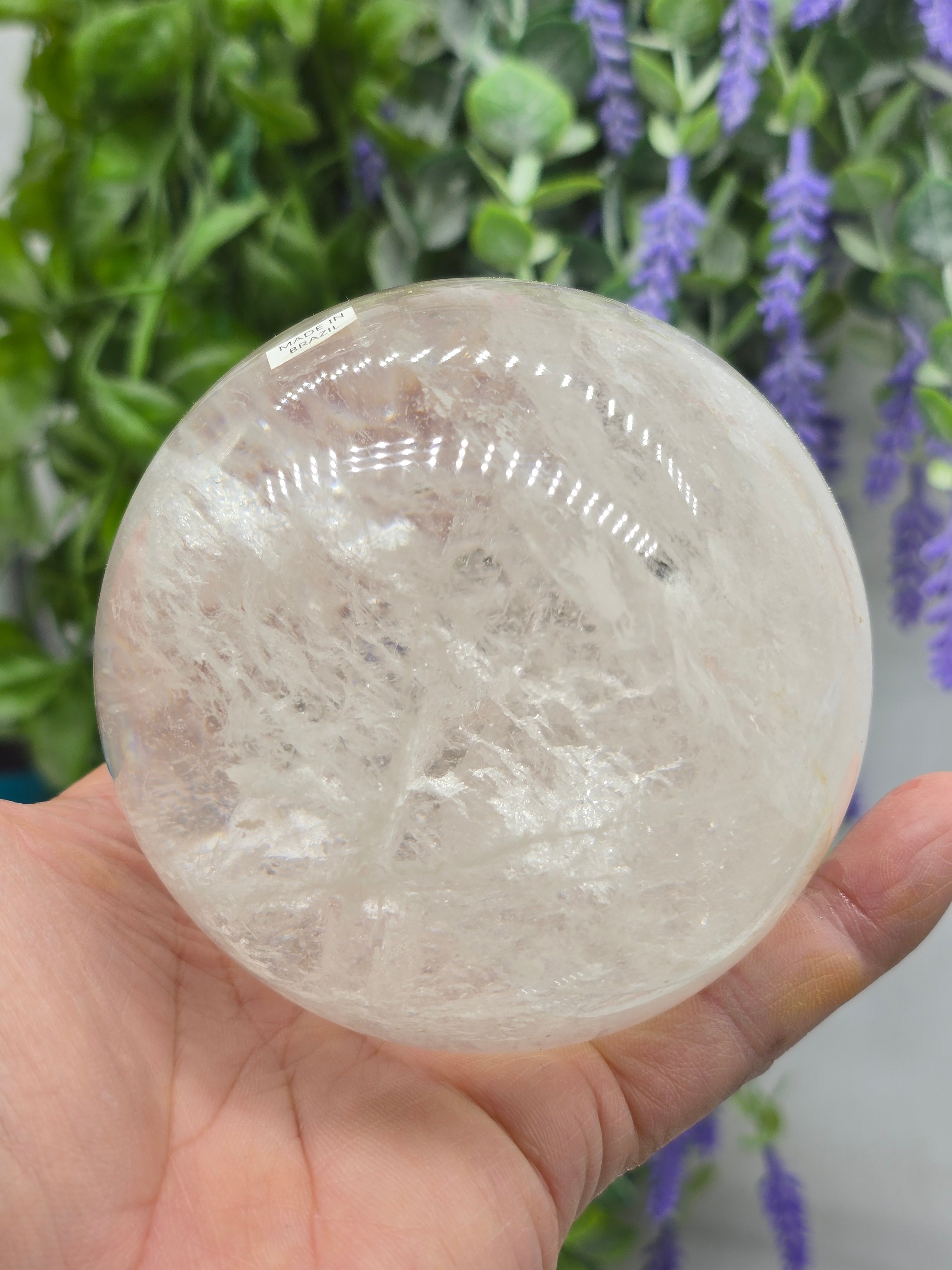 High-Grade Brazilian Clear Quartz Sphere 9.2cm – Master Healer, Amplification & Stone of Power (1.1kg) Crystal Wellness