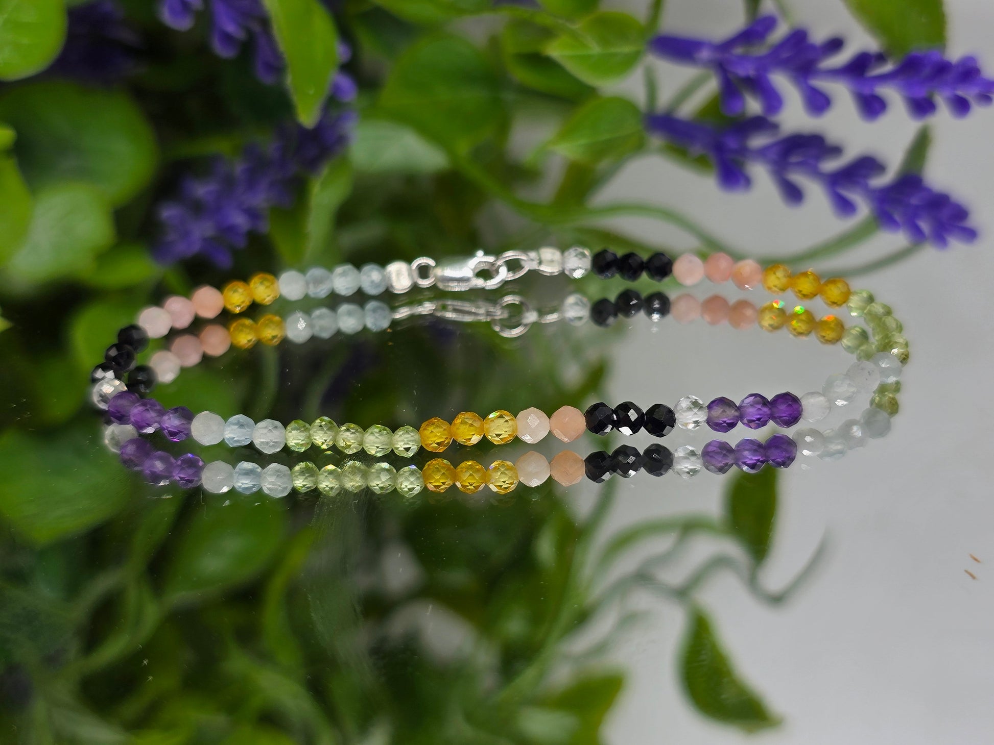 Divine Celestial Ray 925 Sterling Silver Bracelet Crystal Wellness