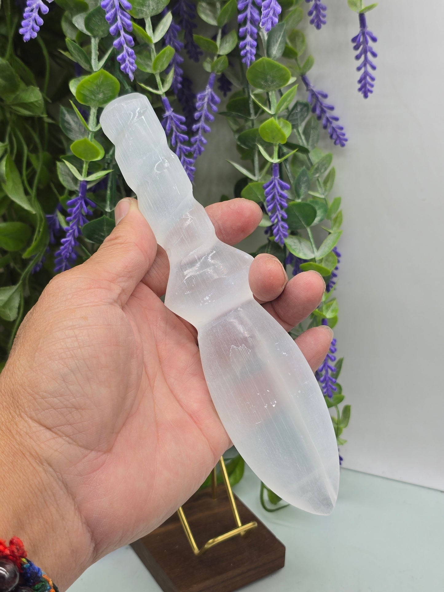 Natural Selenite Spiritual Dagger – Stone of Cleansing, Clarity & Protection Crystal Wellness