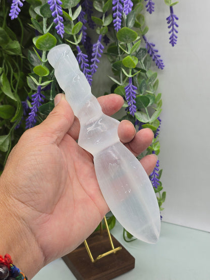 Natural Selenite Spiritual Dagger – Stone of Cleansing, Clarity & Protection Crystal Wellness