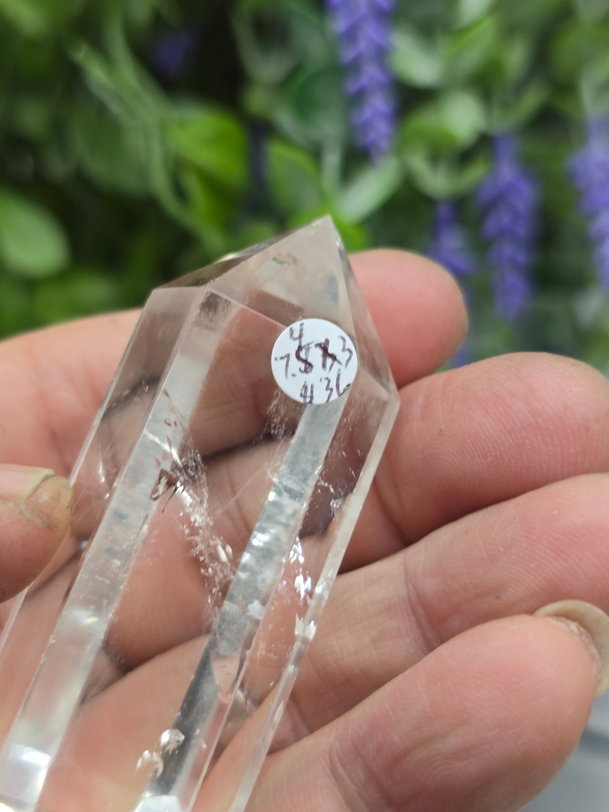 Premium Brazilian Clear Quartz Double-Terminated Crystal Point | High-Grade Polished Quartz Wand | Stone of Clarity, Amplification & Divine Light Crystal Wellness