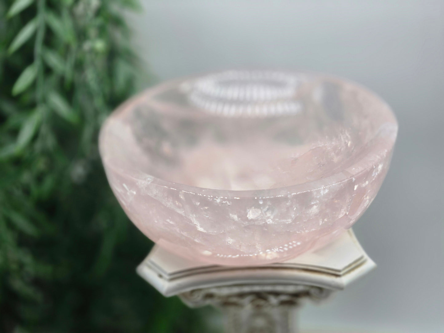 Rose Quartz bowl 0.589Kg 12x4.8cm Crystal Wellness