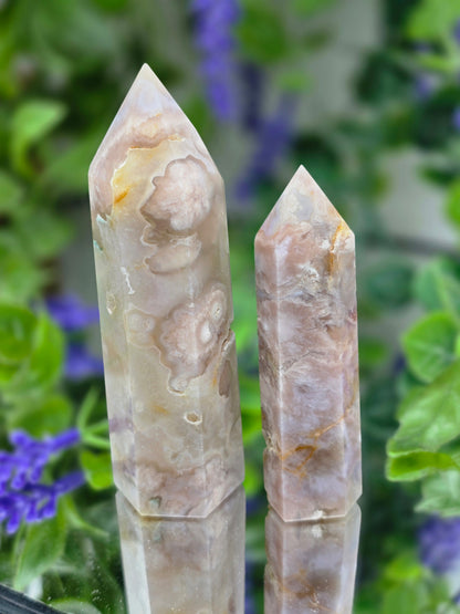 Flower Agate Point - p Stone of Personal Growth, Self-Love & Feminine Empowerment Crystal Wellness