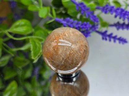 Peach Moonstone Sphere – Stone of Divine Feminine Calm & Emotional Renewal Crystal Wellness