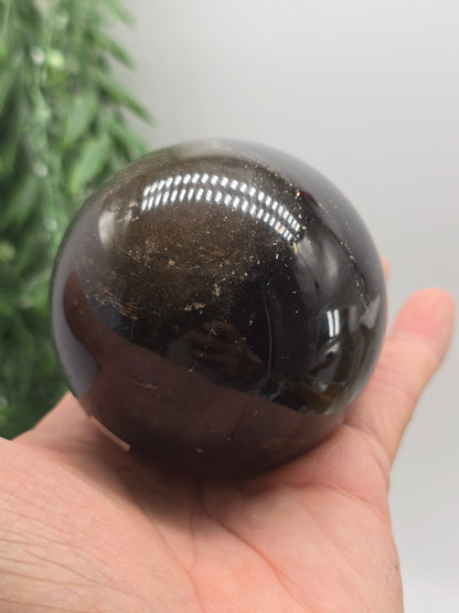 High-Grade Smoky Quartz Sphere 7.5cm – Stone of Power, Grounding Protection & Deep Energy Detox (0.55kg) Crystal Wellness