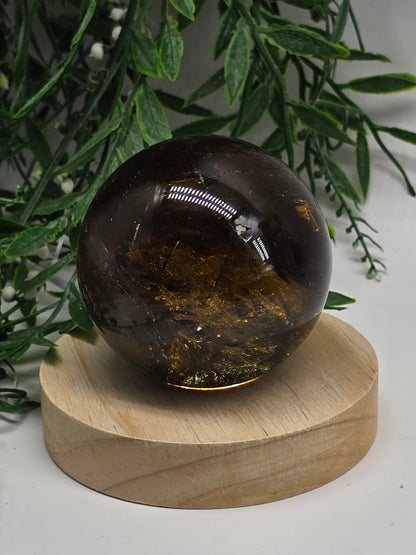 High-Grade Smoky Quartz Sphere 7.5cm – Stone of Power, Grounding Protection & Deep Energy Detox (0.55kg) Crystal Wellness