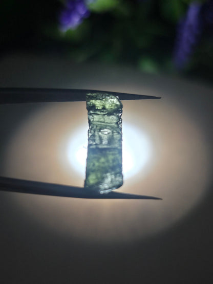 Moldavite 925 Sterling Silver Ring in Size 6 Crystal Wellness