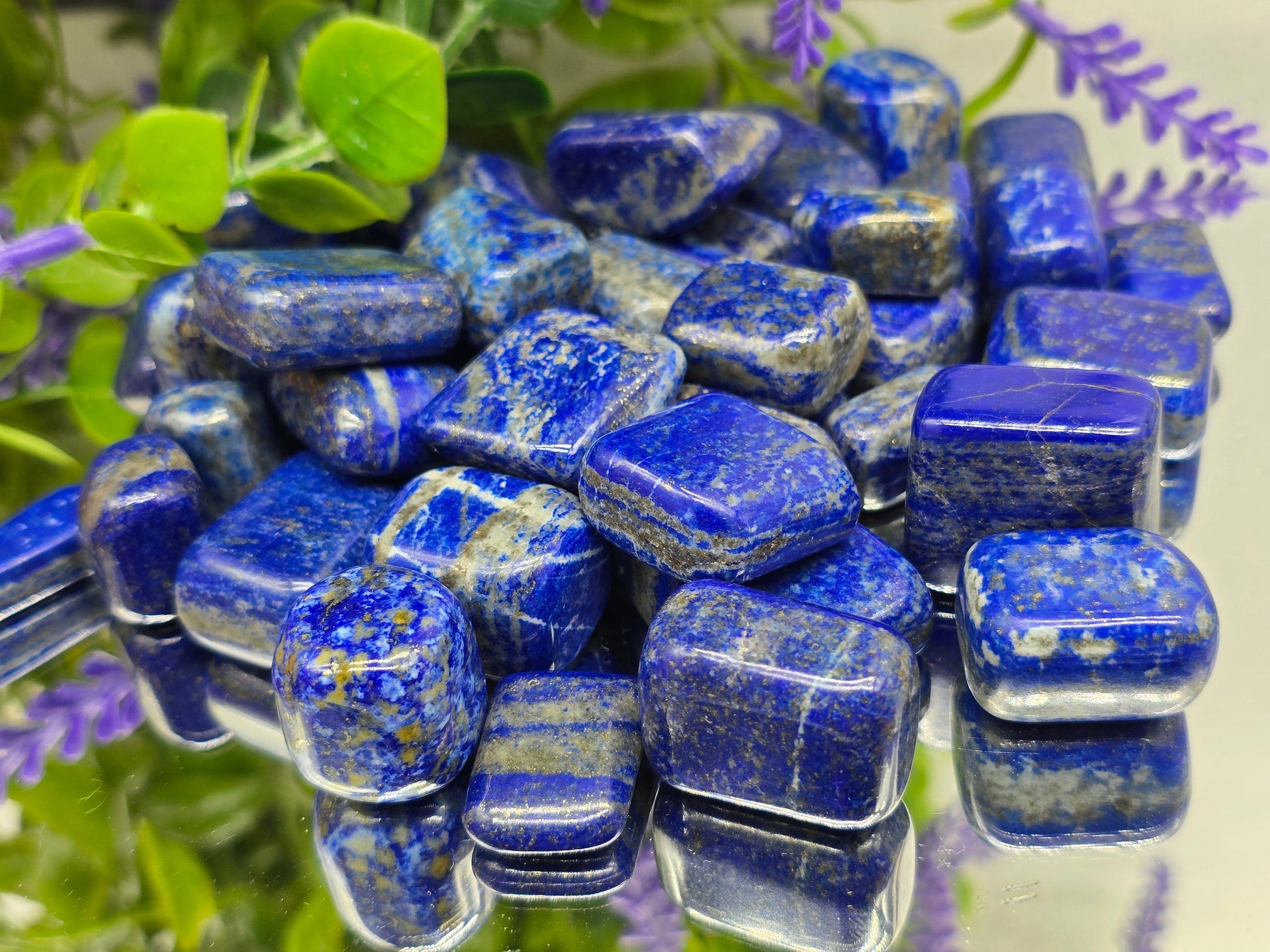 Premium Lapis Lazuli Tumbled Stone – Deep Royal Blue Crystal for Wisdom, Protection & Spiritual Insight Crystal Wellness