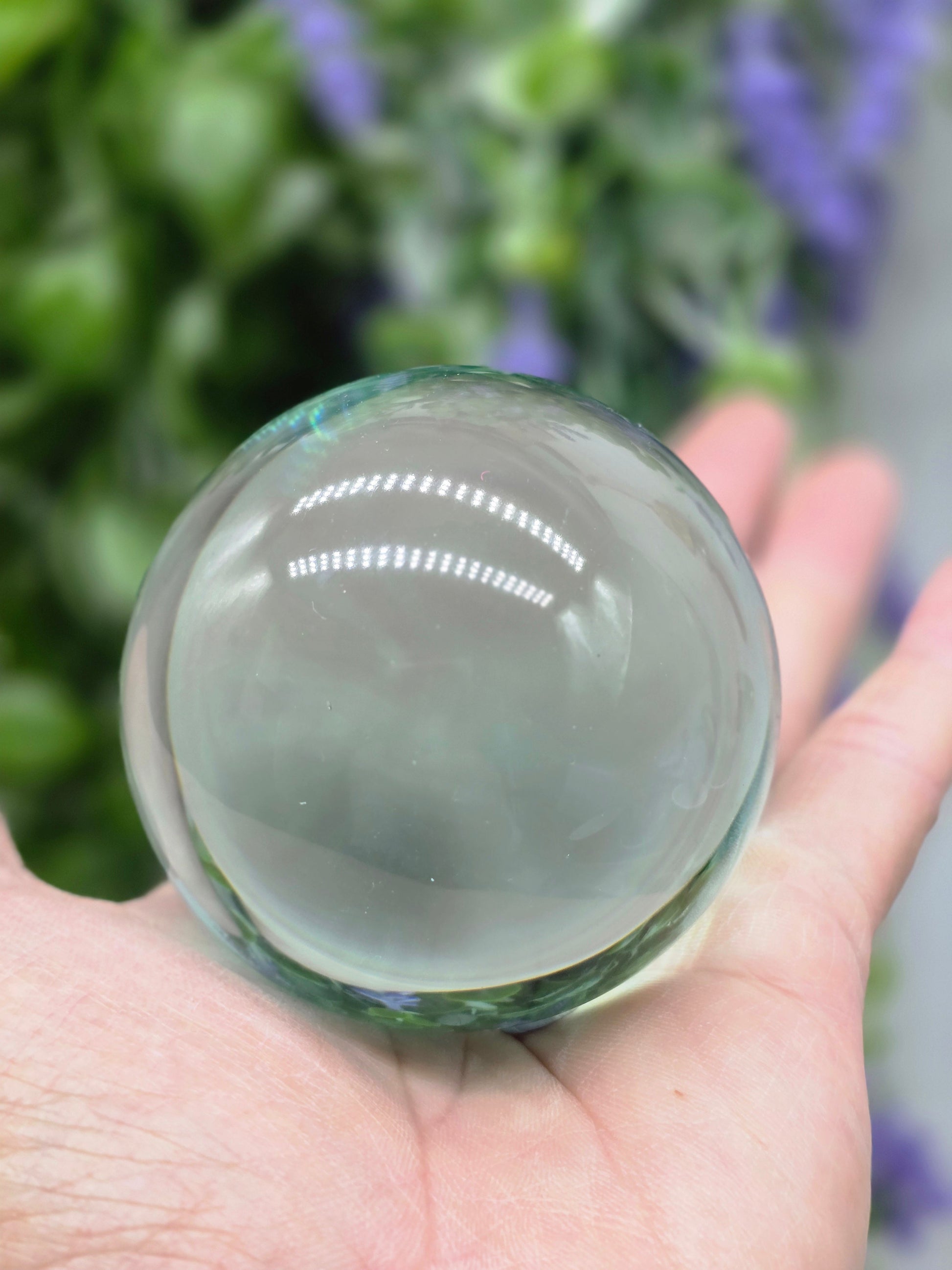 Man-Made Blue Obsidian Sphere — Calm, Clarity & Inner Peace Crystal Wellness