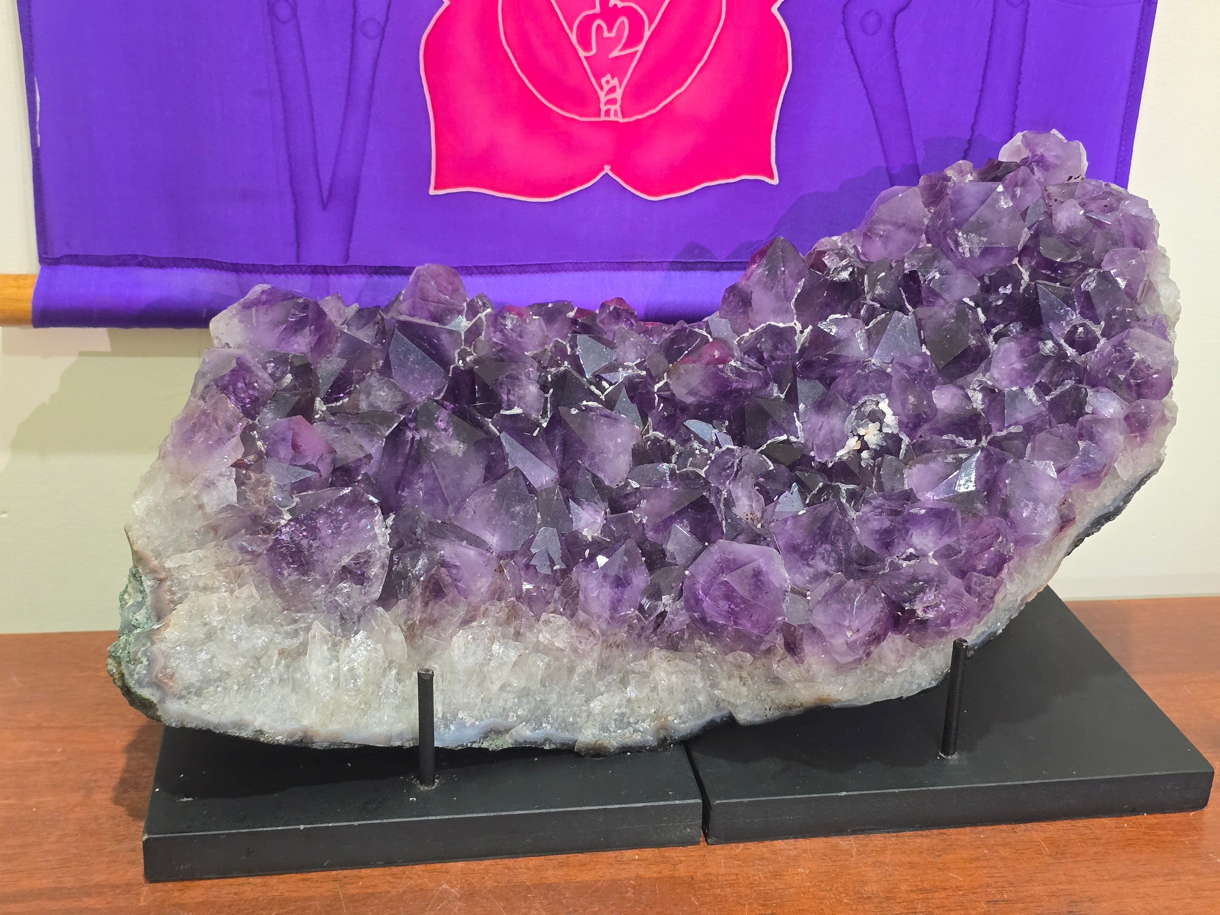 AAA Premium Deep Purple Amethyst Cluster – Spiritual Protection, Inner Peace, and Higher Wisdom Crystal Wellness