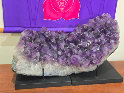 AAA Premium Deep Purple Amethyst Cluster – Spiritual Protection, Inner Peace, and Higher Wisdom Crystal Wellness