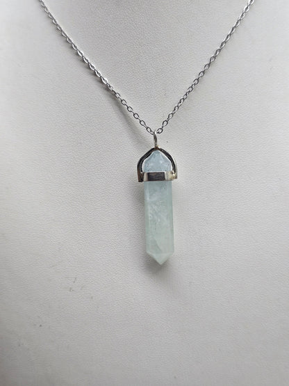 Aquamarine Double Terminated 825 Silver Pendant-Ocean Whisper Crystal Wellness