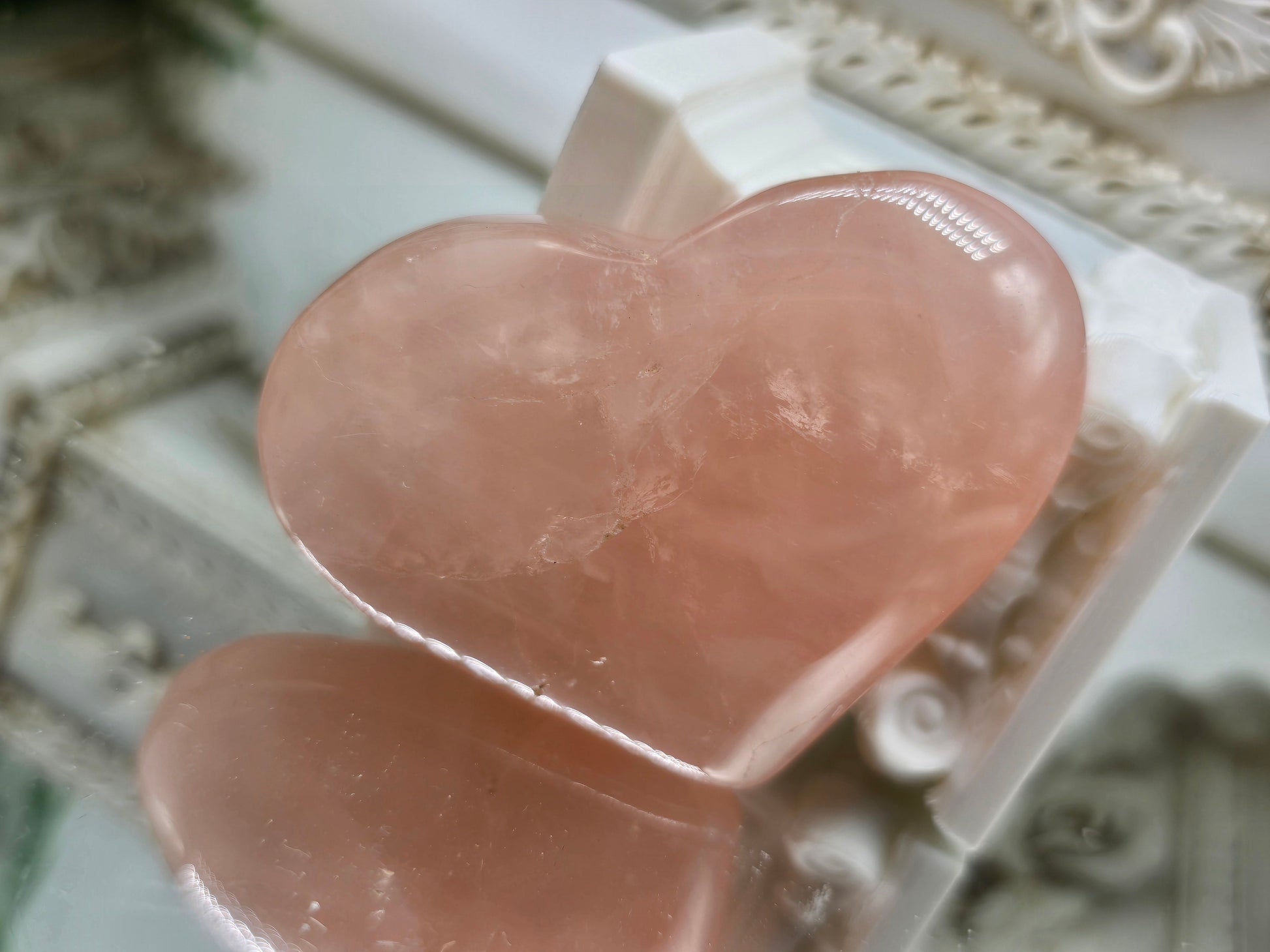 Rose Quartz Heart (Stone of Unconditional Love) Crystal Wellness