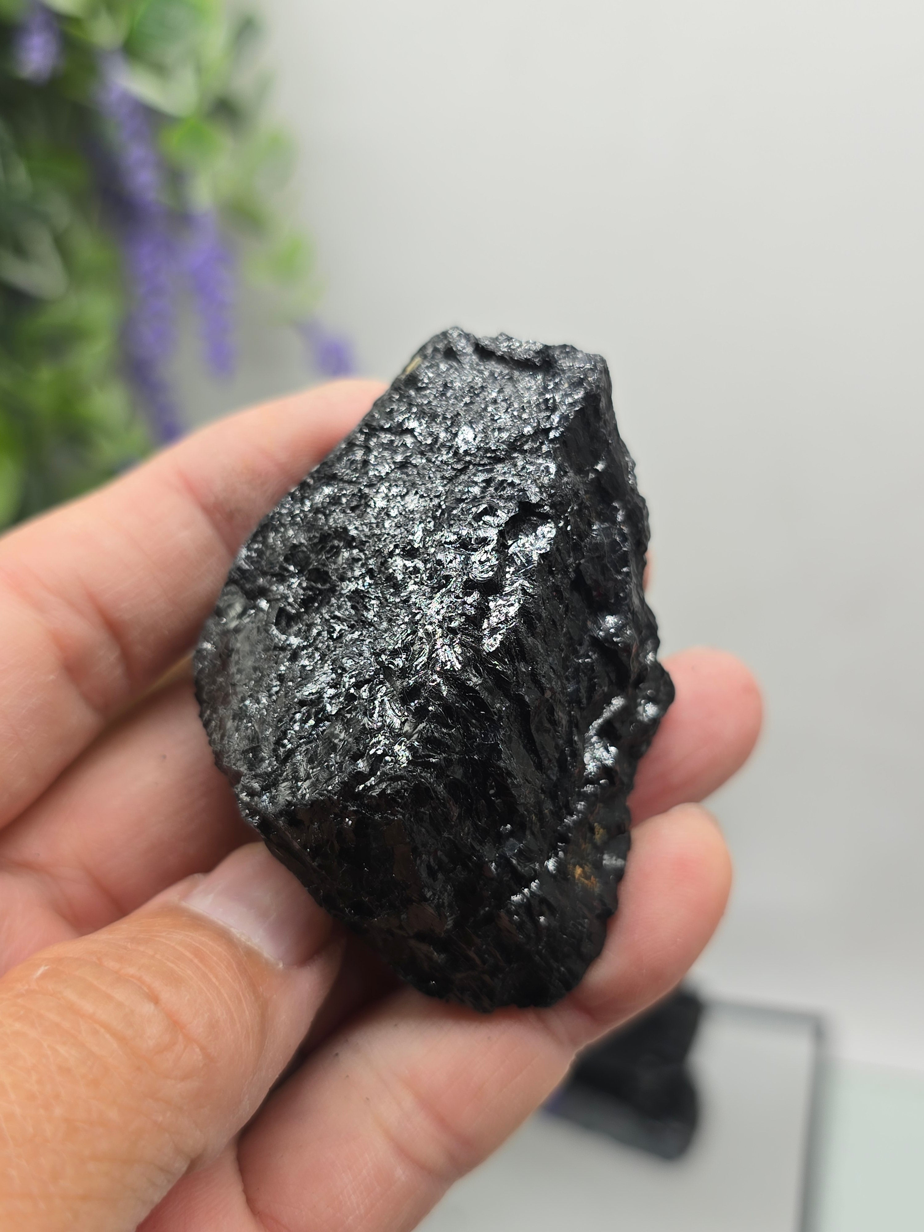 Black Tourmaline Raw Variety – Natural Protection Stone Crystal Wellness