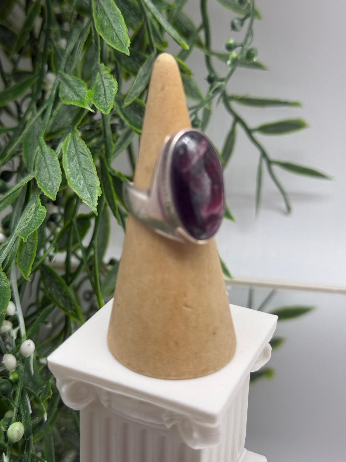 Rare Eudialyte Ring — Emotional Healing, Heart Activation & Inner Strength (Size 6) Crystal Wellness