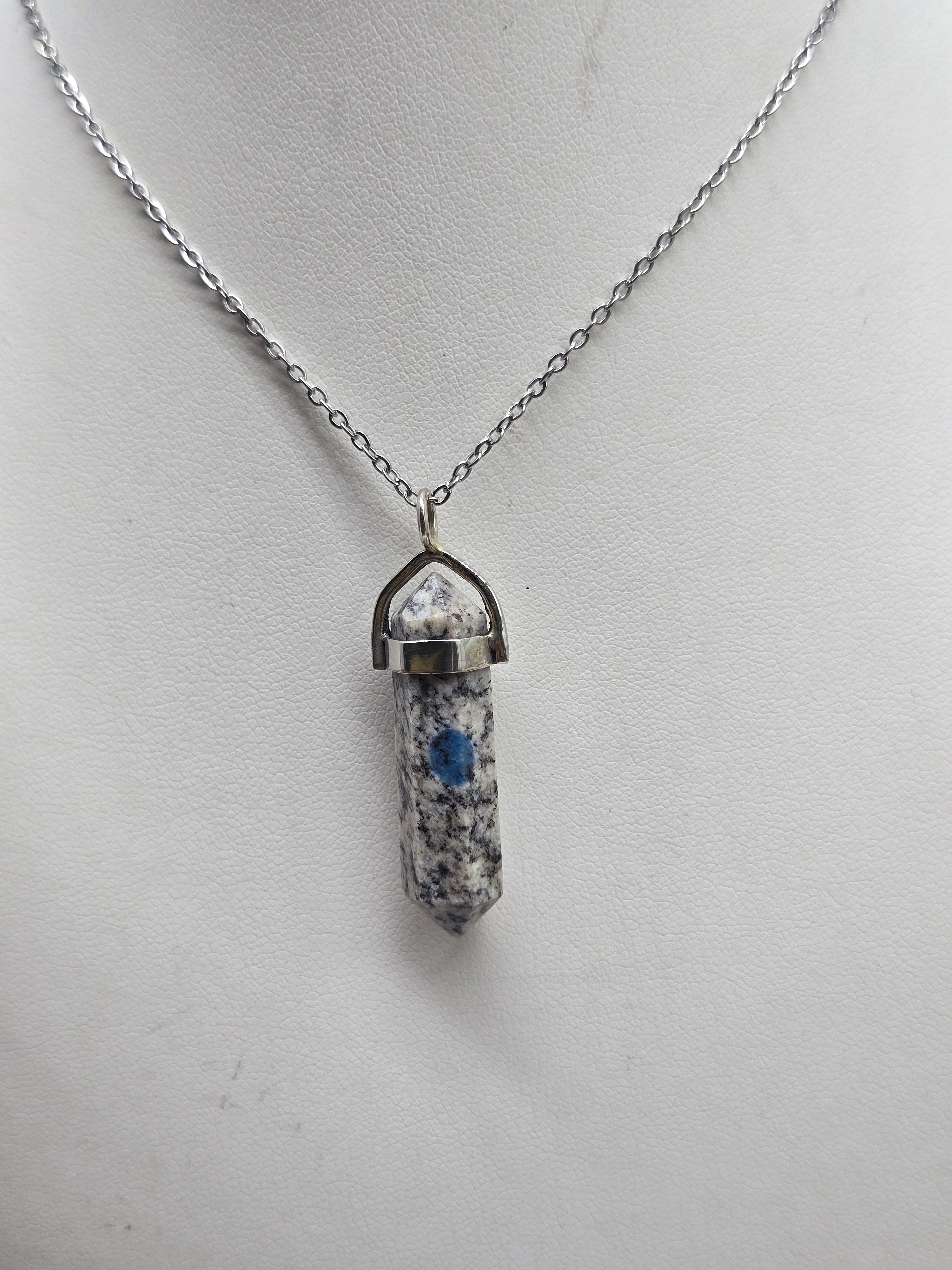 K2 Stone Double Terminated 925 Sterling Silver Pendant – Awareness, Balance & Higher Guidance Crystal Wellness