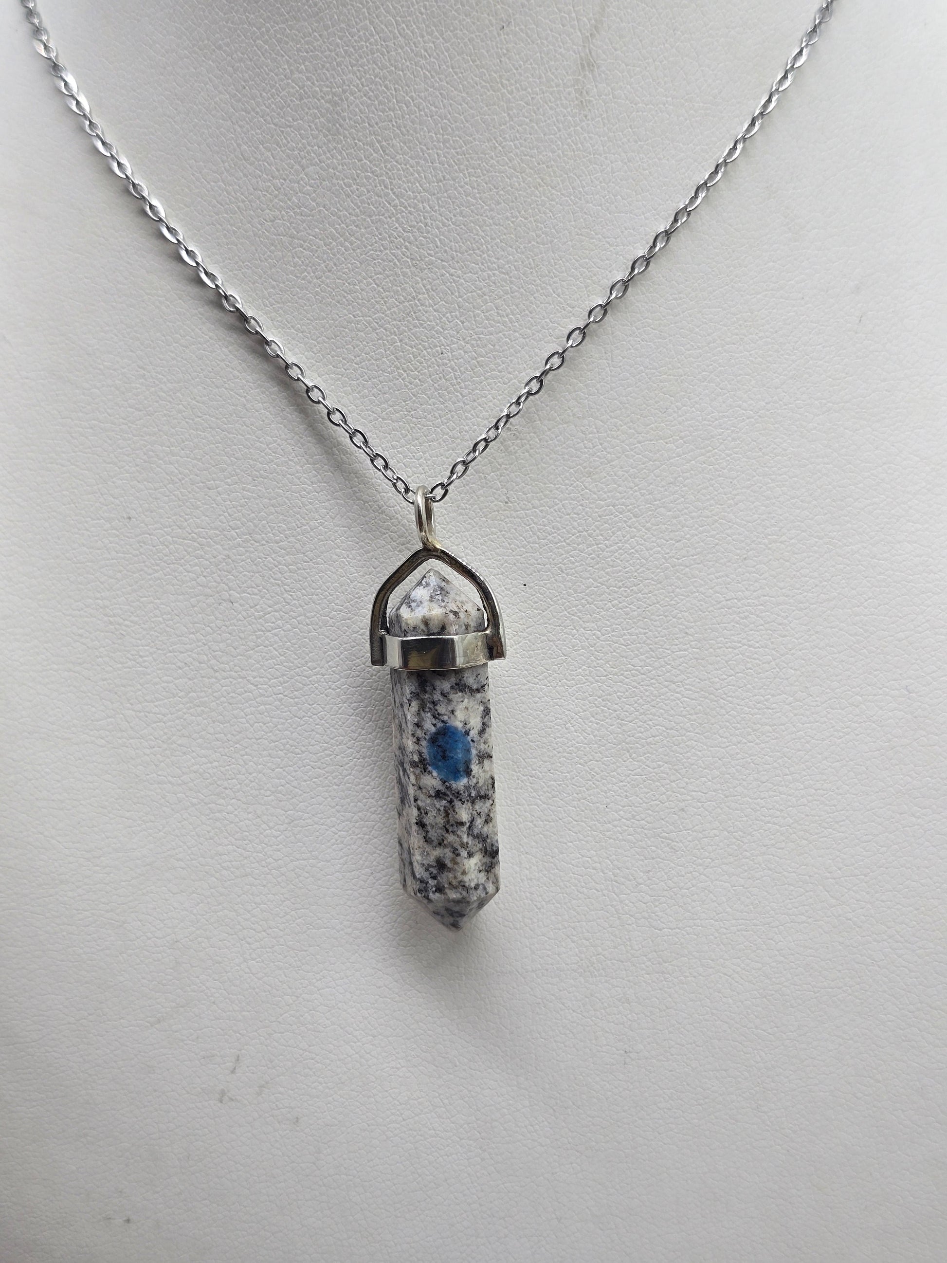 K2 Stone Double Terminated 925 Sterling Silver Pendant – Awareness, Balance & Higher Guidance Crystal Wellness