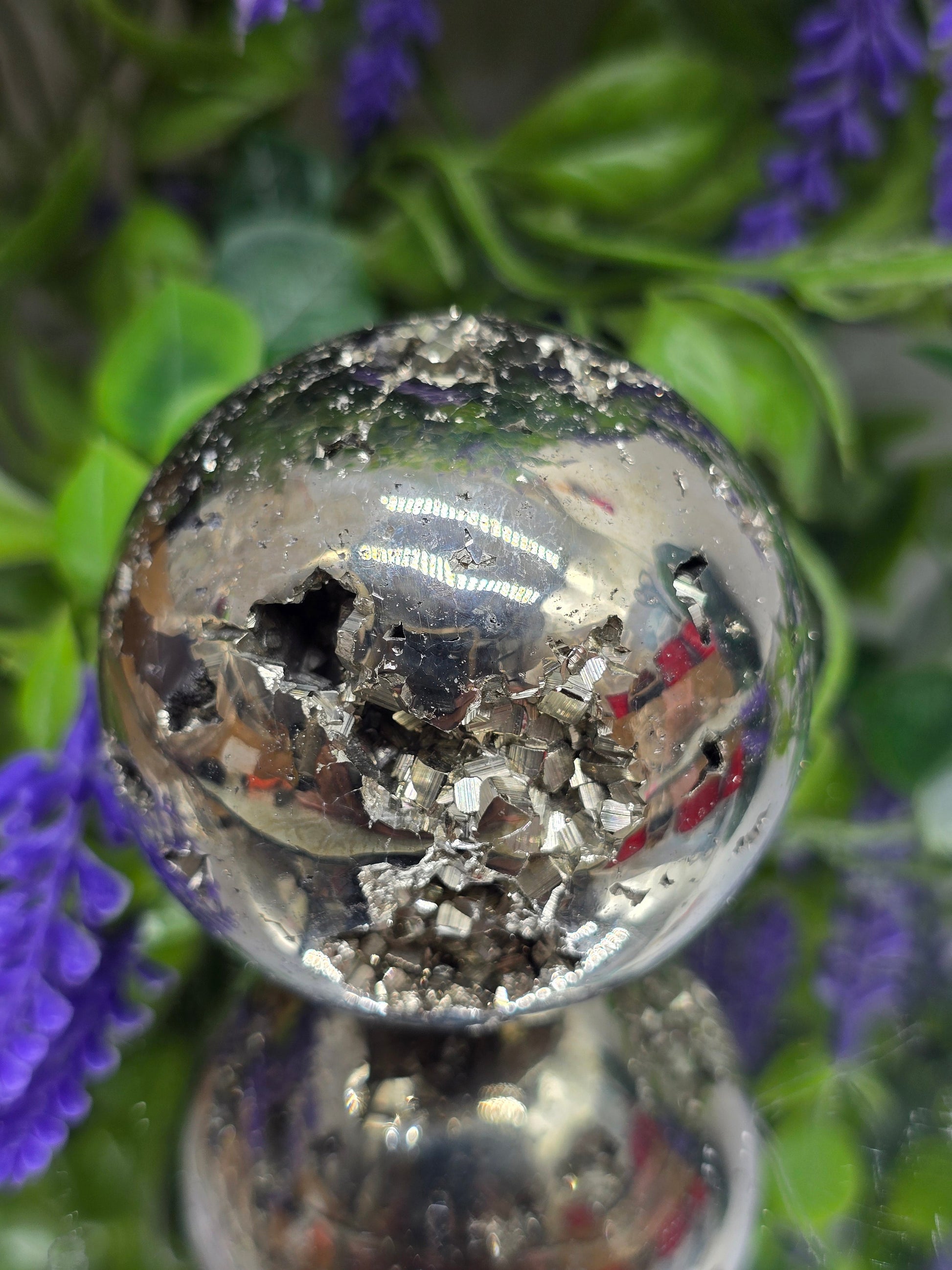 Premium Natural Pyrite Sphere – “Stone of Prosperity & Protection” | 6cm Crystal Wellness
