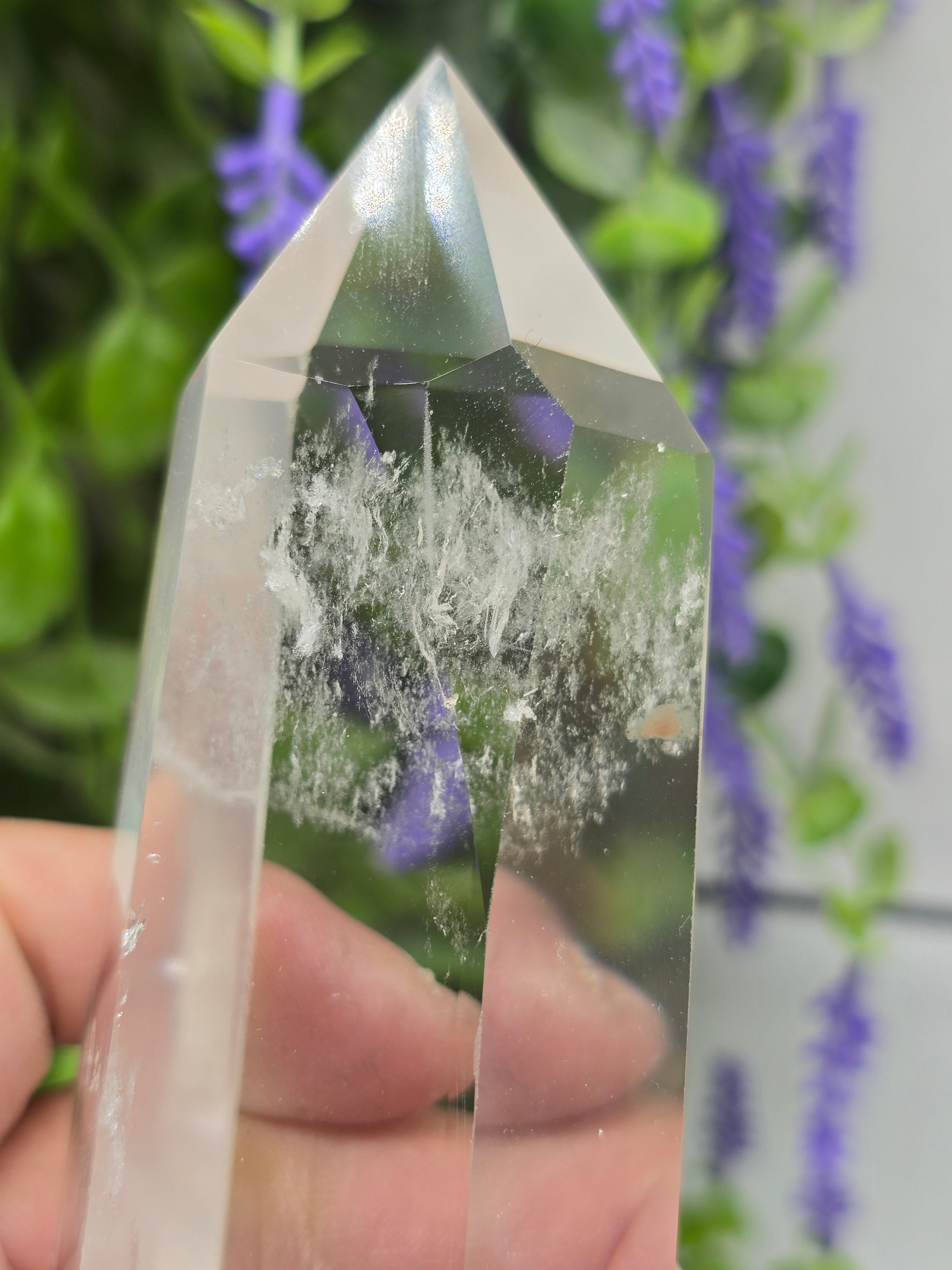 Clear Quartz Generator 14 × 5 × 5 cm (Stone of Amplification & Clarity) Crystal Wellness