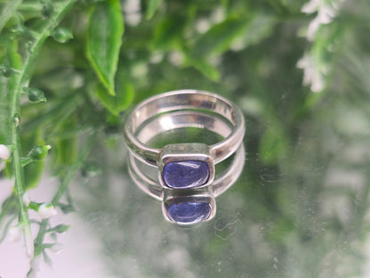 Elegant Tanzanite 925 Sterling Silver Ring Size 7.5 – Stone of Transformation, Calm & Higher Wisdom Crystal Wellness