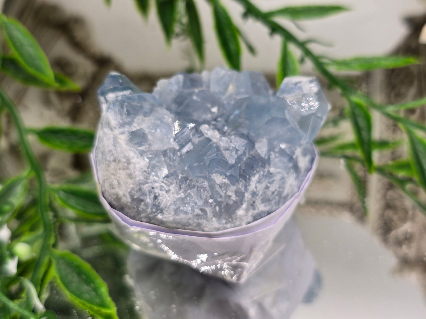 Natural Celestite Cluster – Madagascar | Angelic Communication, Peace & Spiritual Connection Crystal Wellness