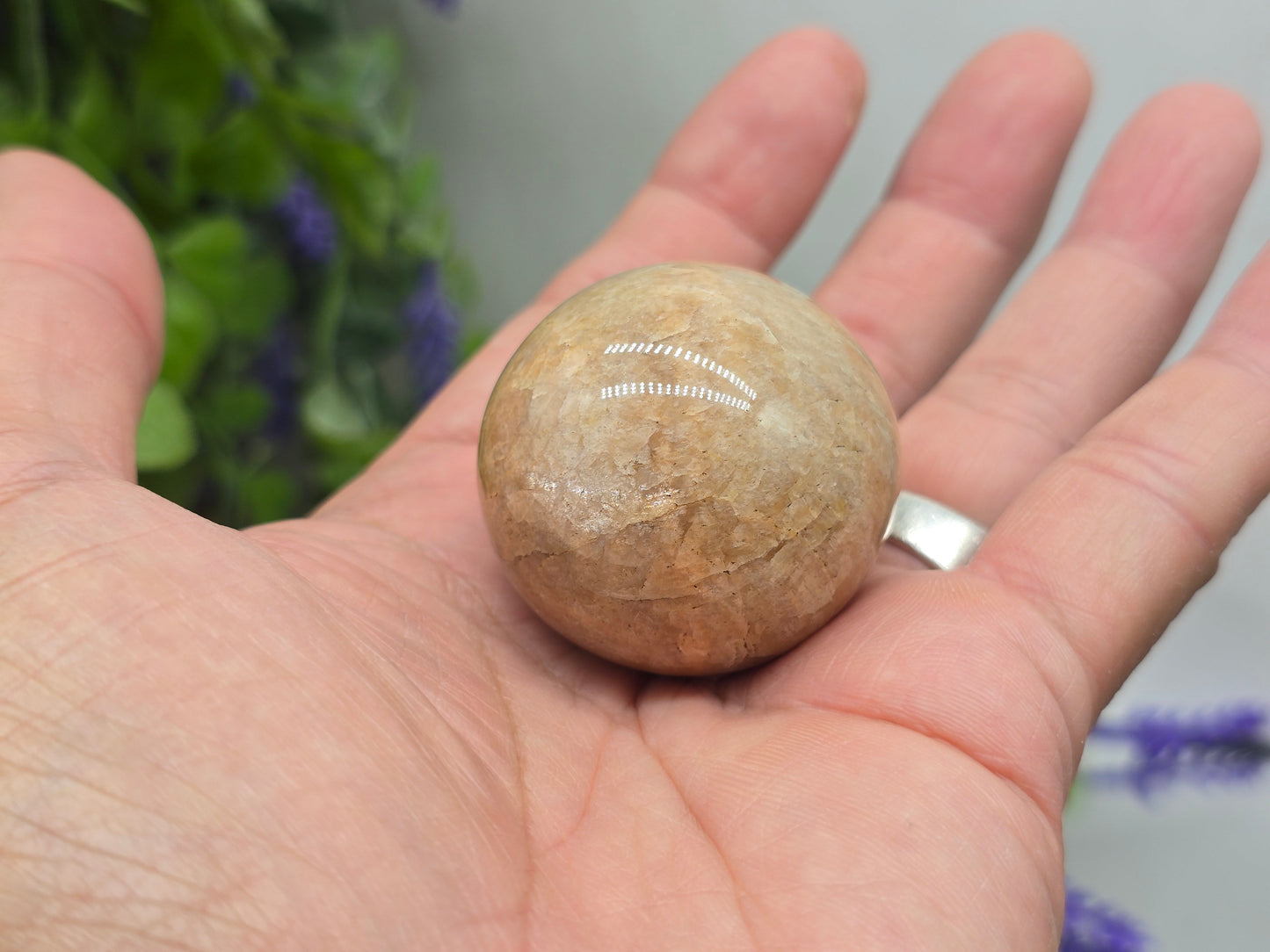 Peach Moonstone Sphere – Stone of Divine Feminine Calm & Emotional Renewal Crystal Wellness