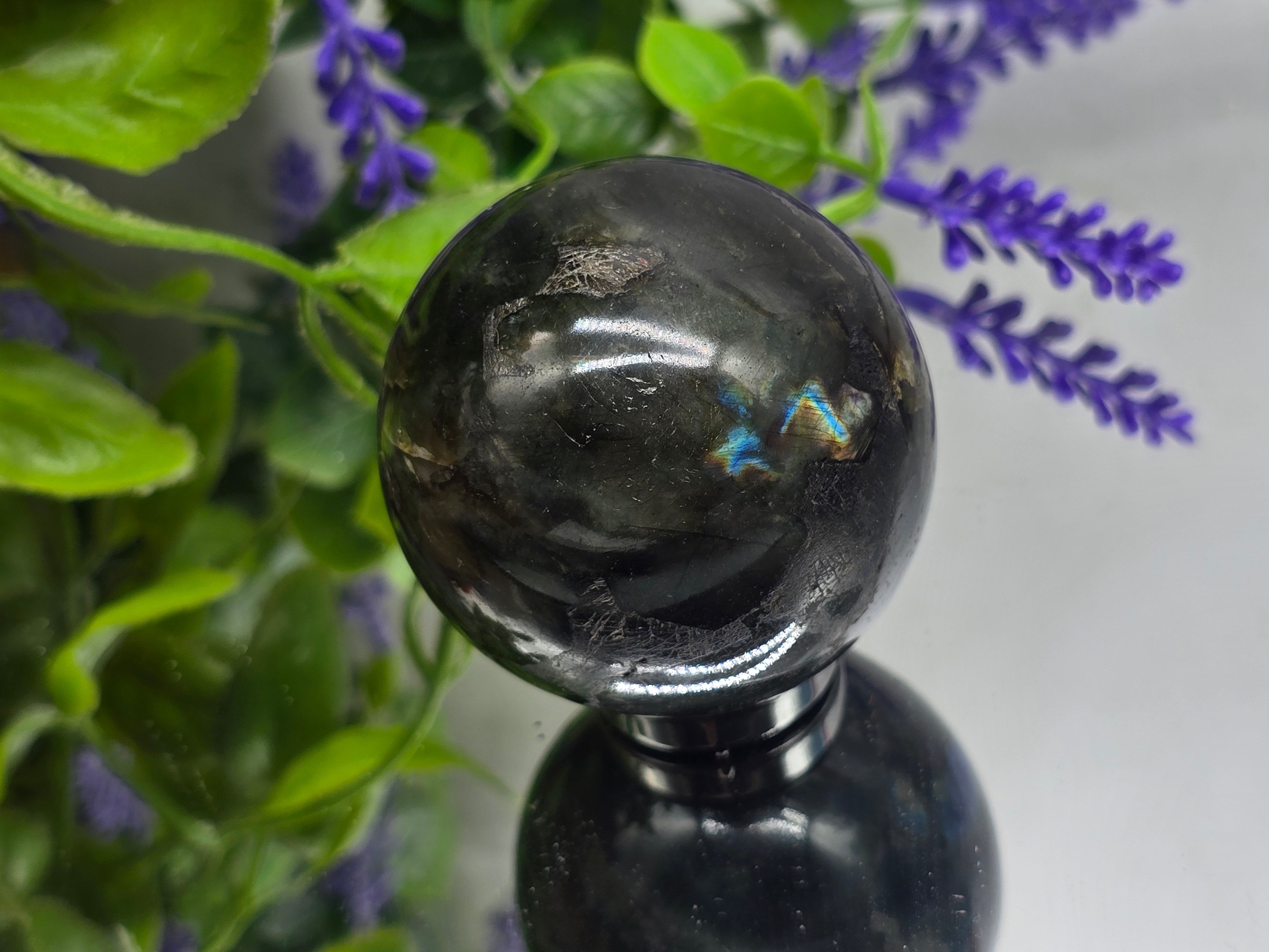 Mystic Aurora — Labradorite Sphere 5cm Crystal Wellness