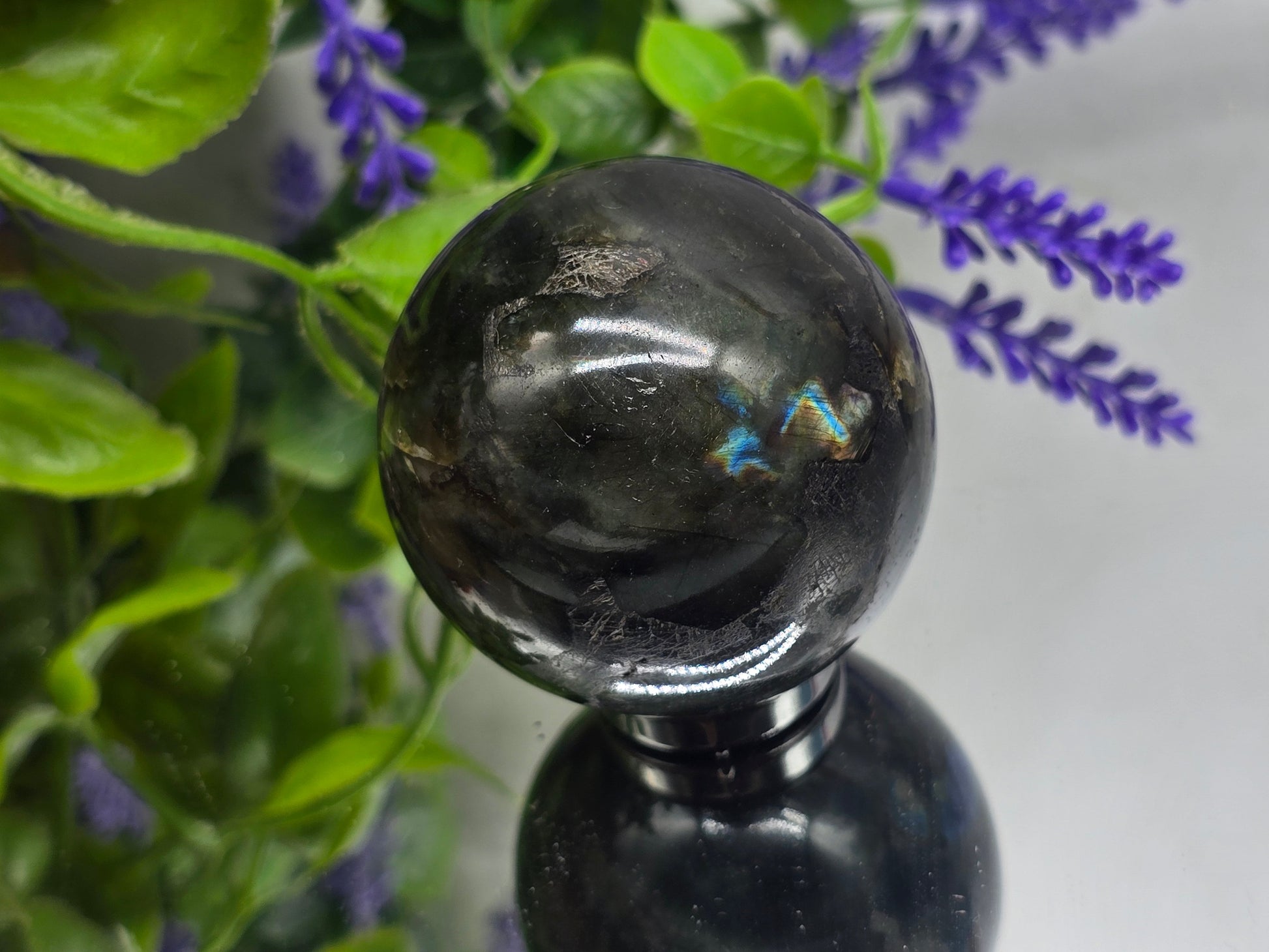 Mystic Aurora — Labradorite Sphere 5cm Crystal Wellness