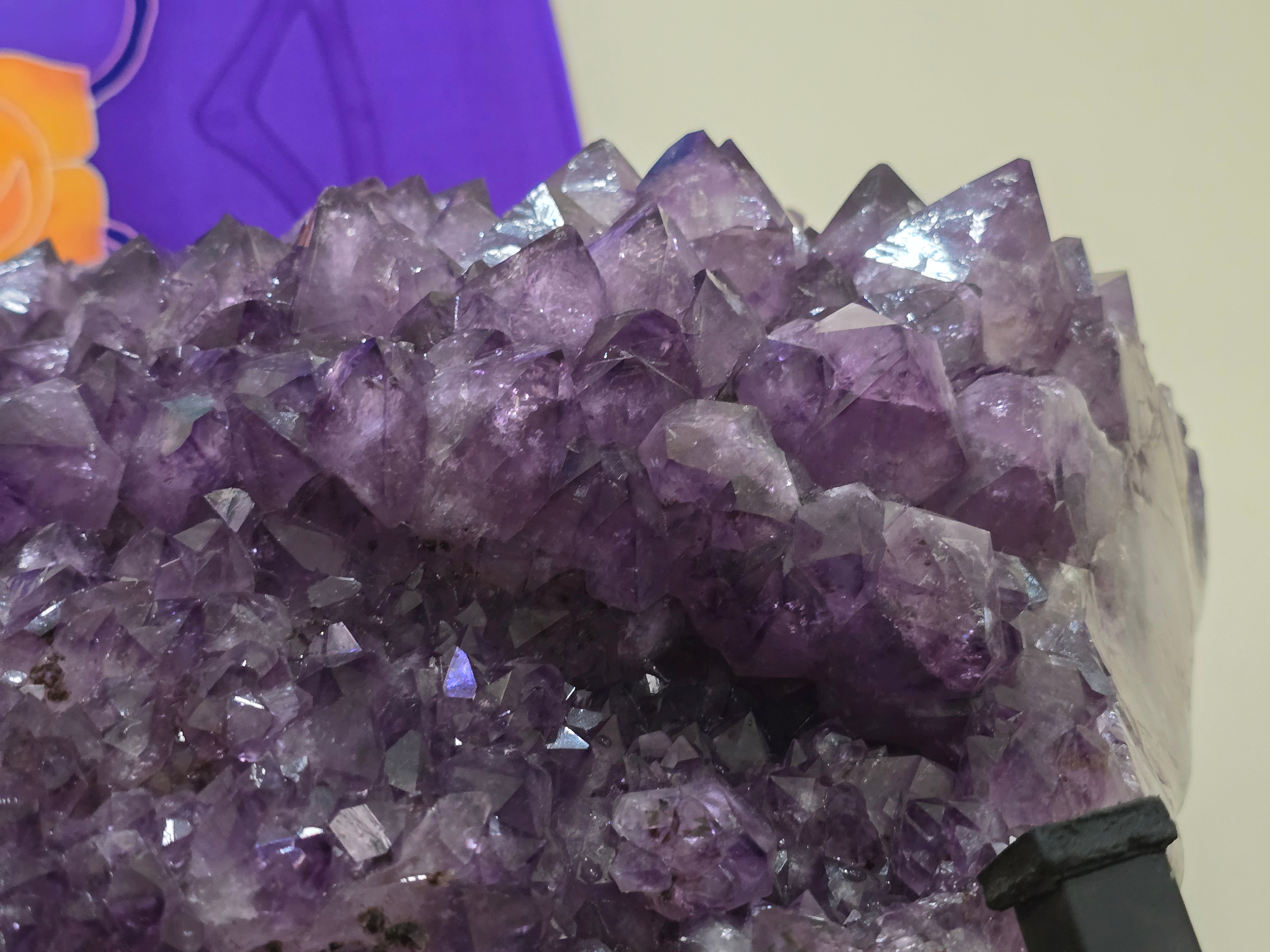 AAA Superb Deep Purple Amethyst Cluster – Stone of Divine Protection, Spiritual Awakening & Inner Harmony Crystal Wellness