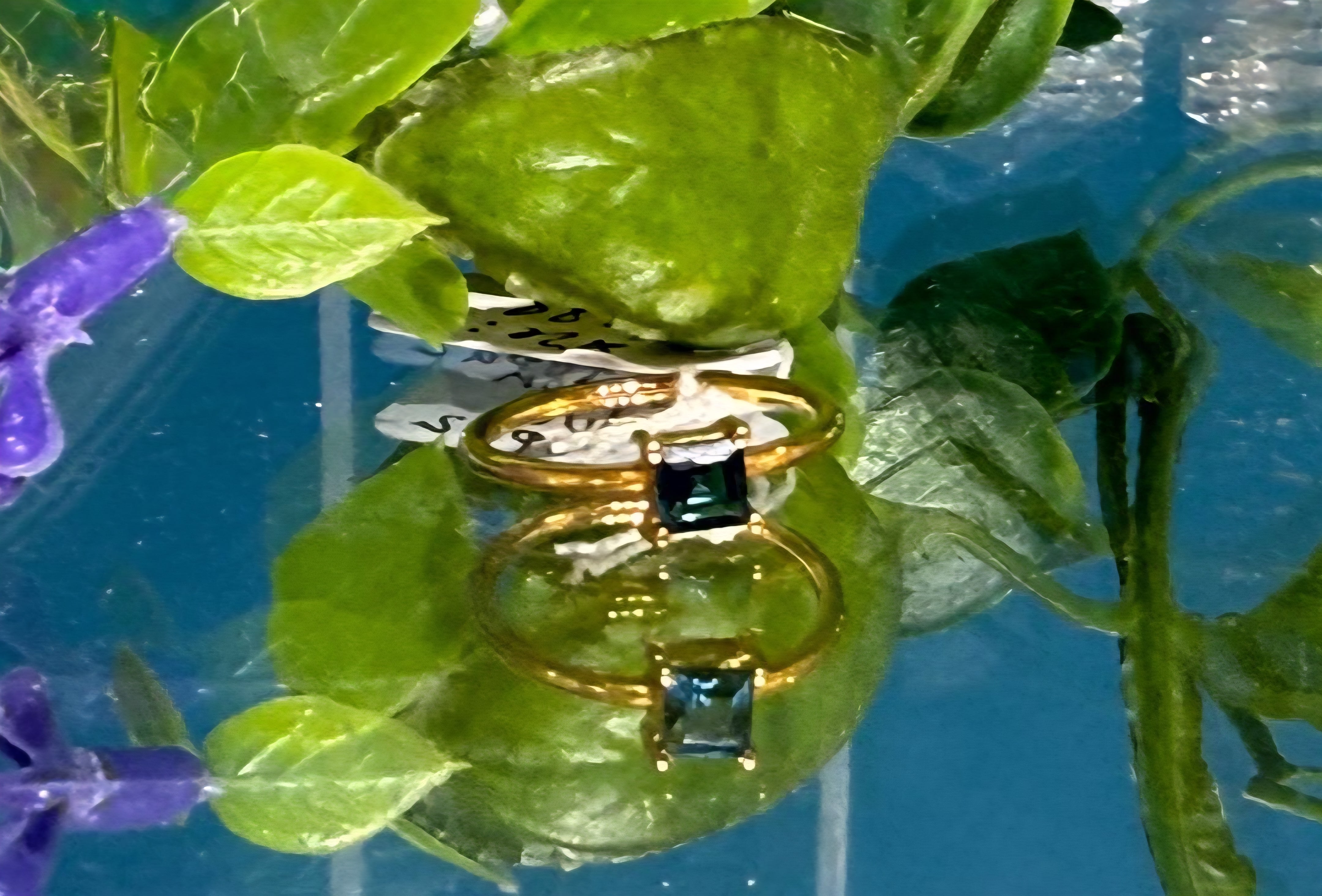 Blue London Topaz 18ct Gold Vermeil Ring — Clarity, Truth & Calm Expression Crystal Wellness