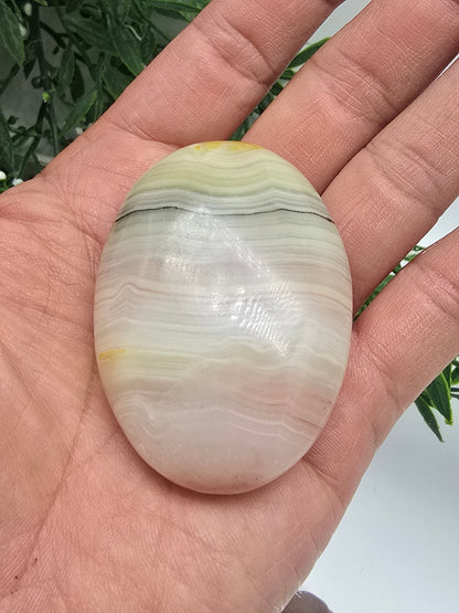 Pink Banded Onyx Palm Stone | Self-Love, Emotional Balance & Grounding Crystal Crystal Wellness