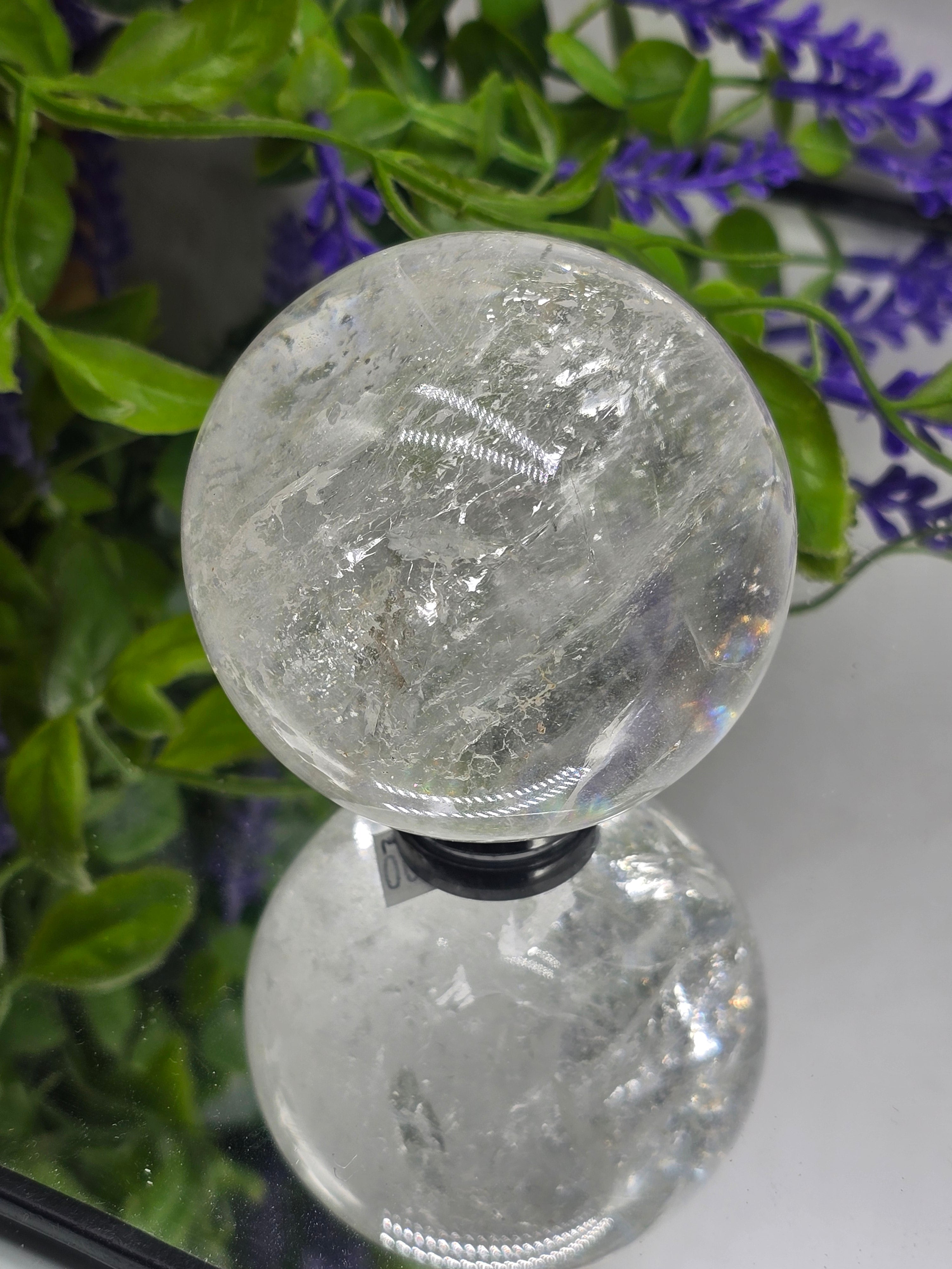 Pure Light Amplifier – Clear Quartz Sphere (6cm, Madagascar) Crystal Wellness