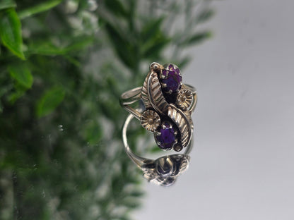 Purple Copper Turquoise 925 Sterling Silver Ring (Size 9) – Stone of Wisdom, Transformation & Inner Strength Crystal Wellness
