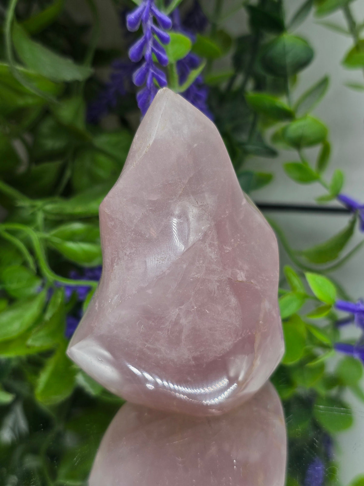 Rose Quartz Fire flame Crystal Wellness