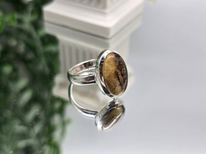 Septarian “Stone of the Dragon” Protection & Grounding Ring – 925 Sterling Silver Crystal Wellness