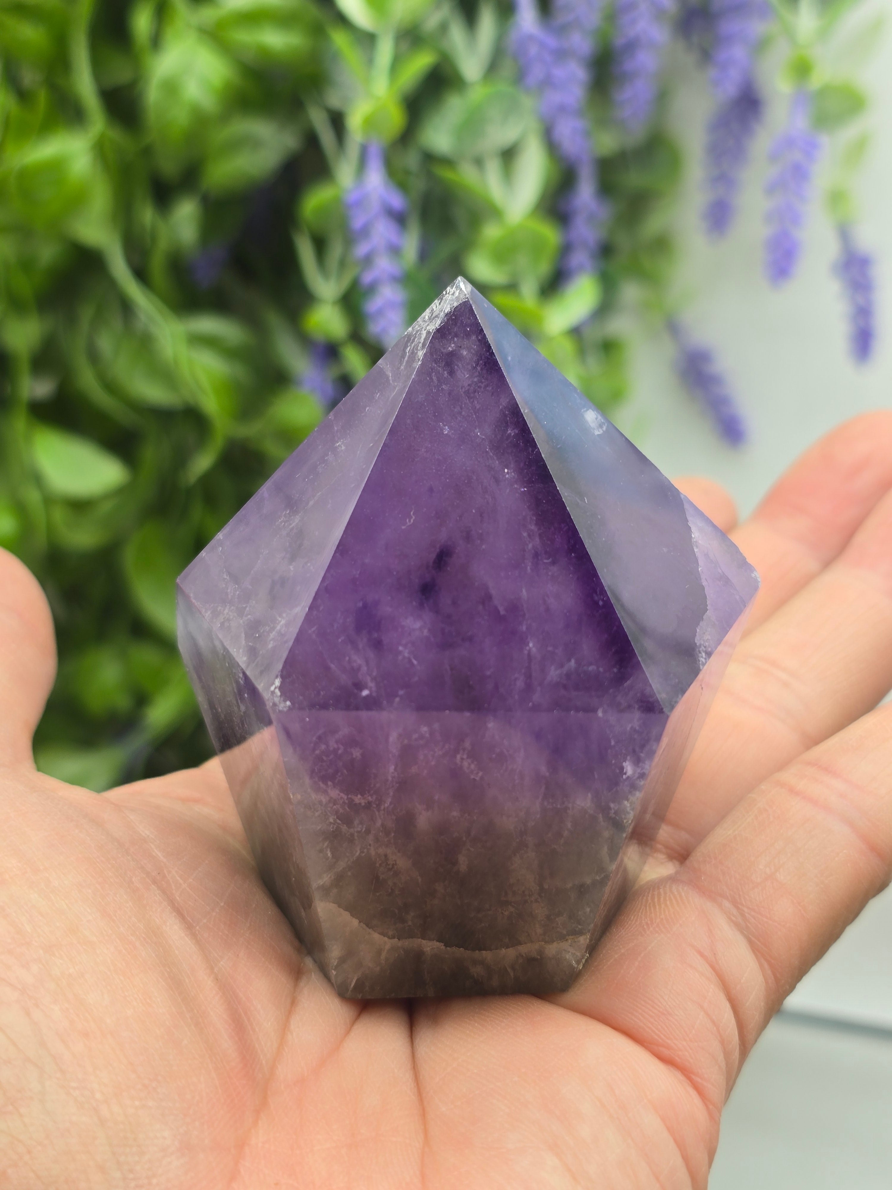 AAA Premium Natural Amethyst Geometric Freeform Standing Crystal – Stone of Spiritual Protection & Inner Peace Crystal Wellness