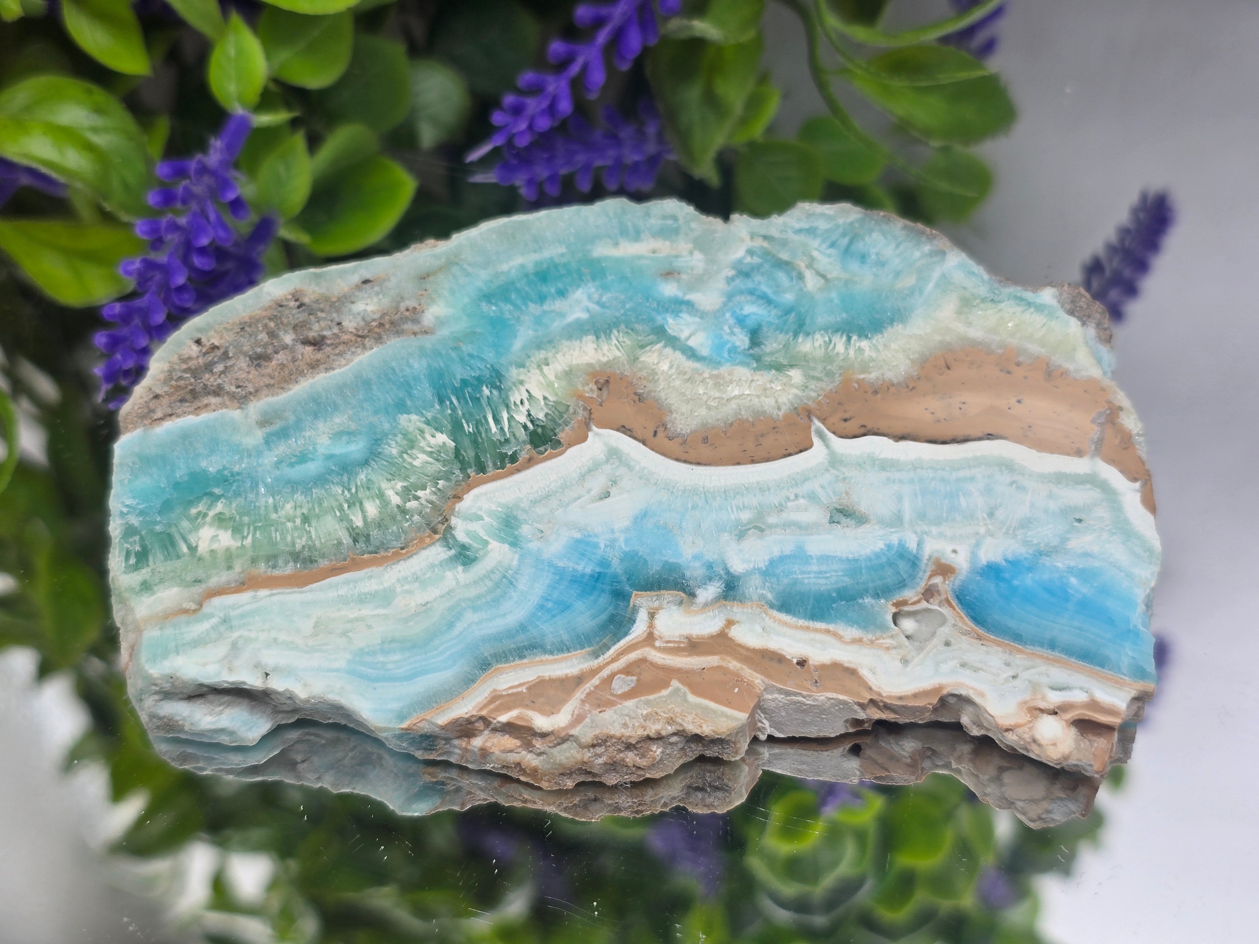 Caribbean Blue Calcite Slabs Crystal Wellness