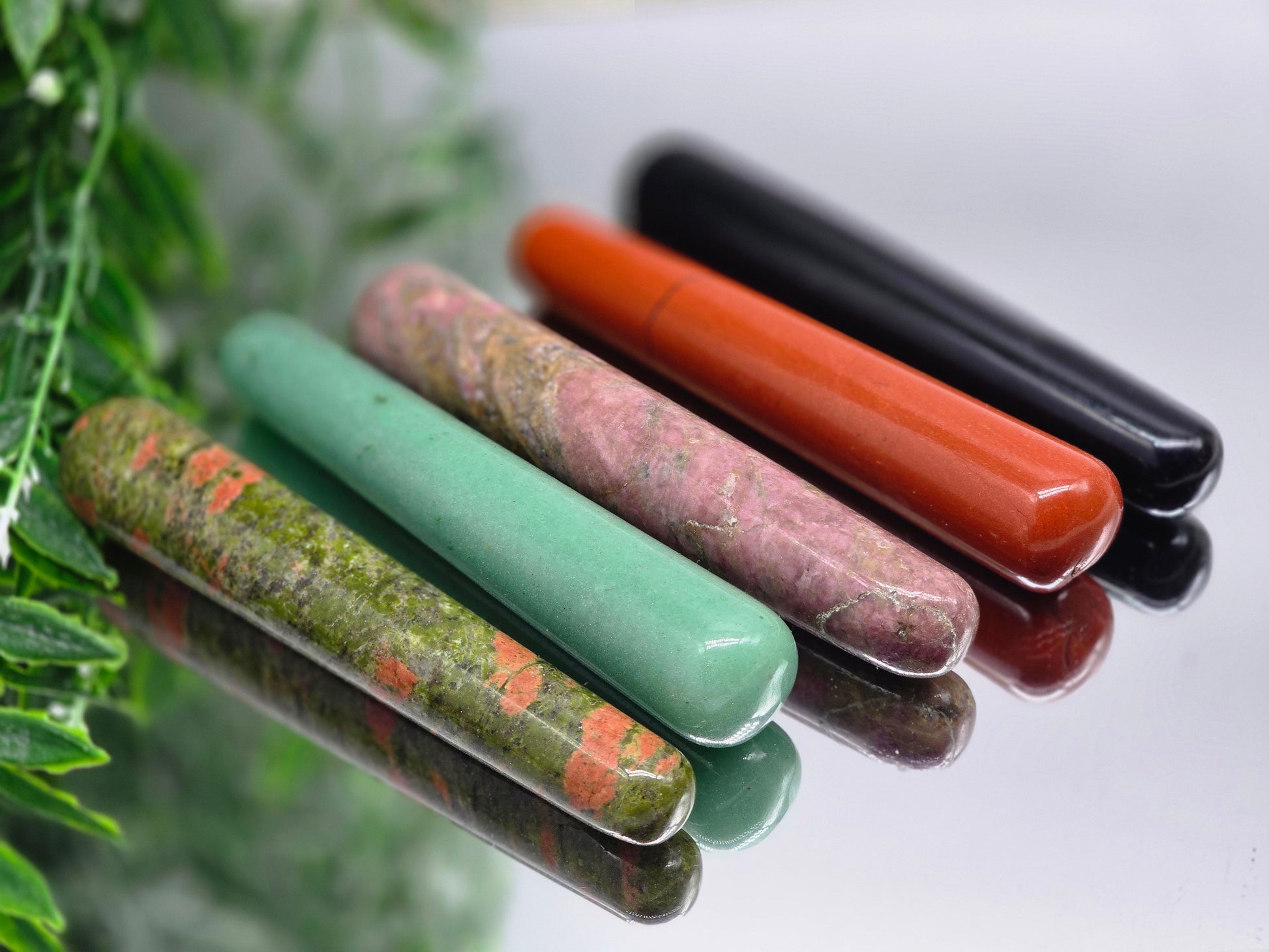 Five Element Crystal Massage Wands Set (Stone of Balance, Vitality & Energetic Alignment) Crystal Wellness