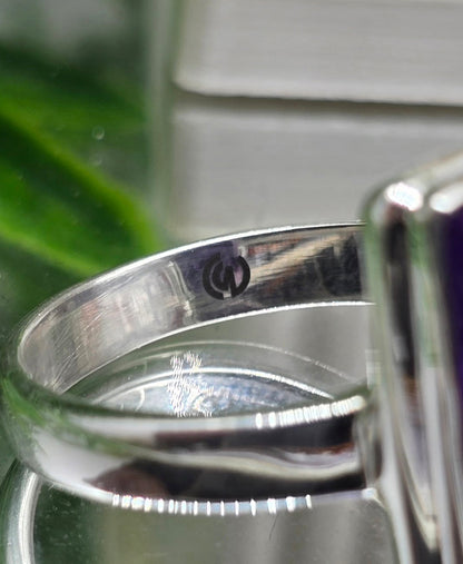Amethyst 925 Sterling Silver Ring – Stone of Calm, Clarity & Spiritual Protection Crystal Wellness