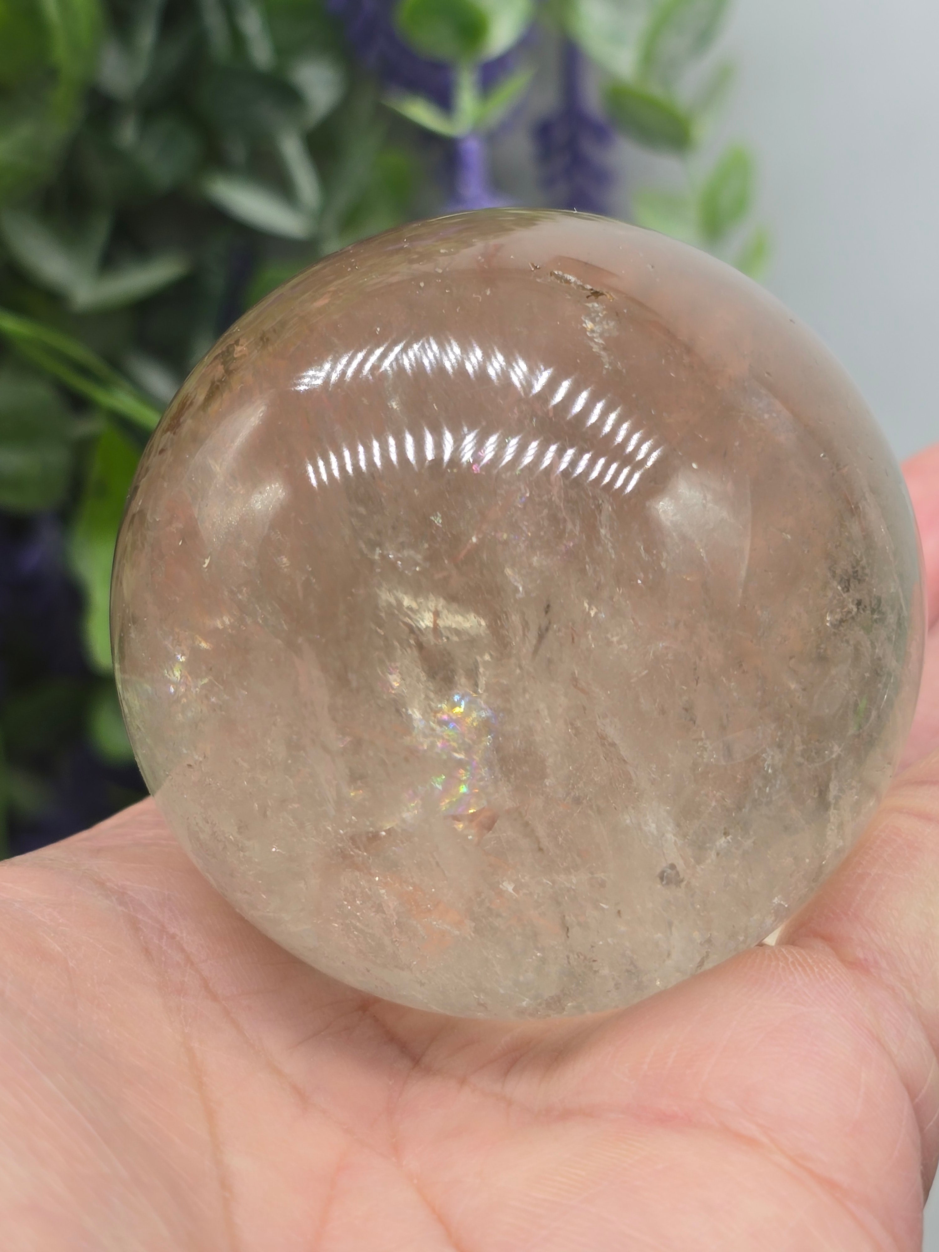 Smokey Quartz Sphere 6.5cm (Grounding & Protection) Crystal Wellness